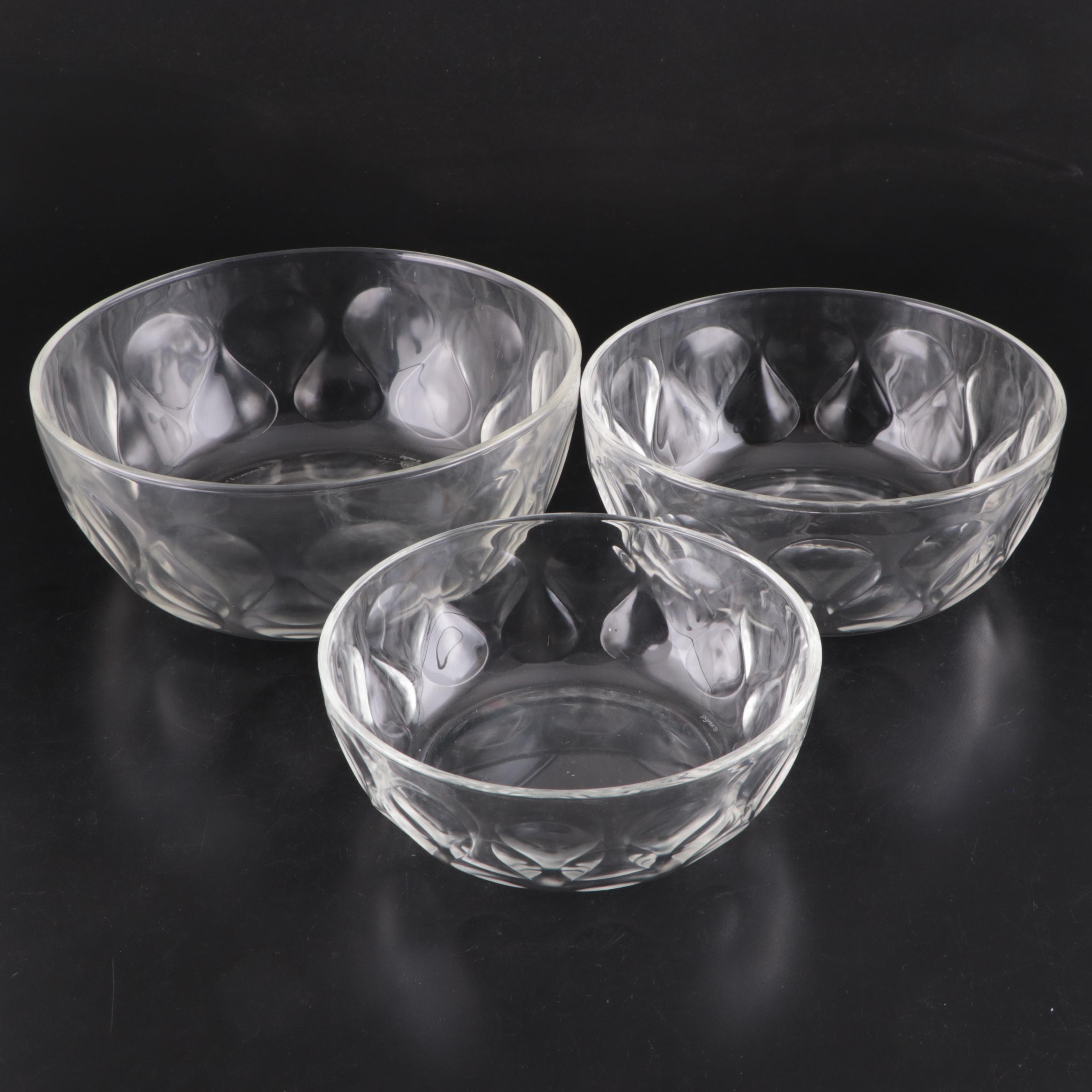 Pyrex Teardrop Pattern Casserole Bowls with Arcoroc Glass Bowls and More