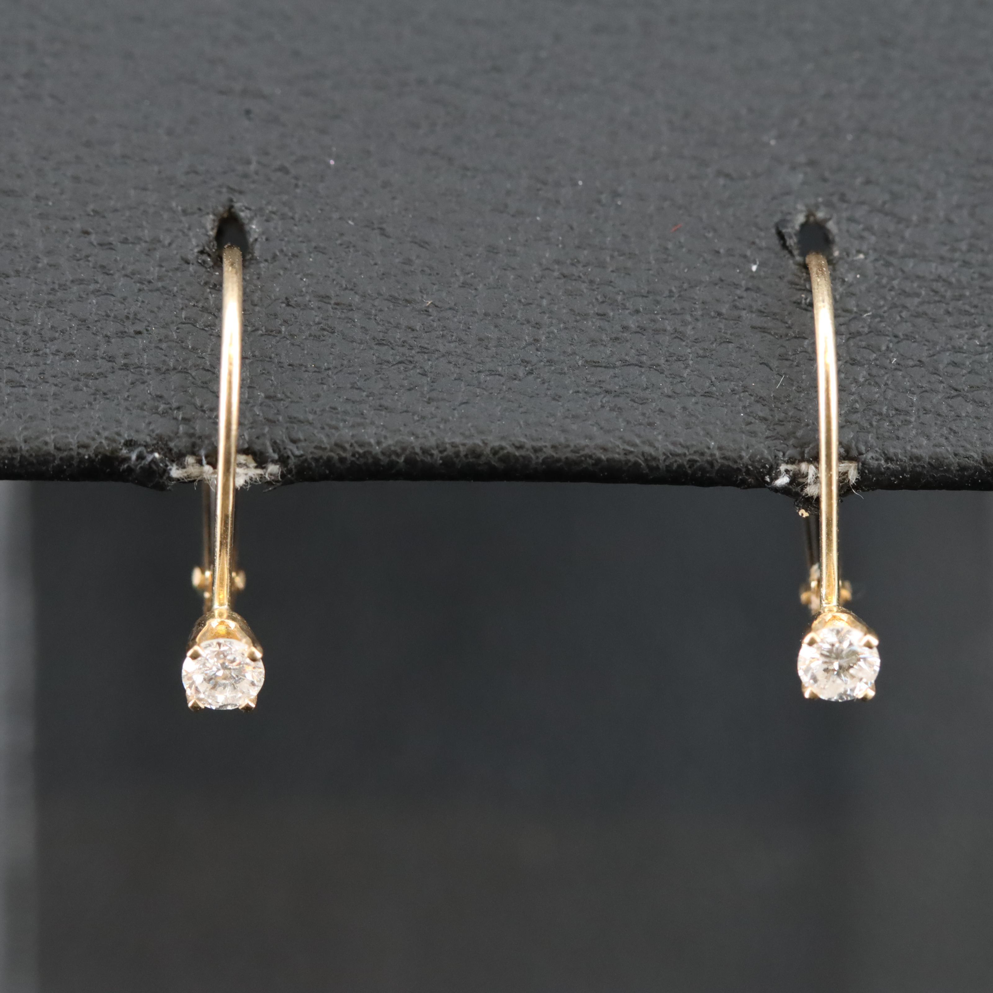 14K 0.13 CT Diamond Earrings
