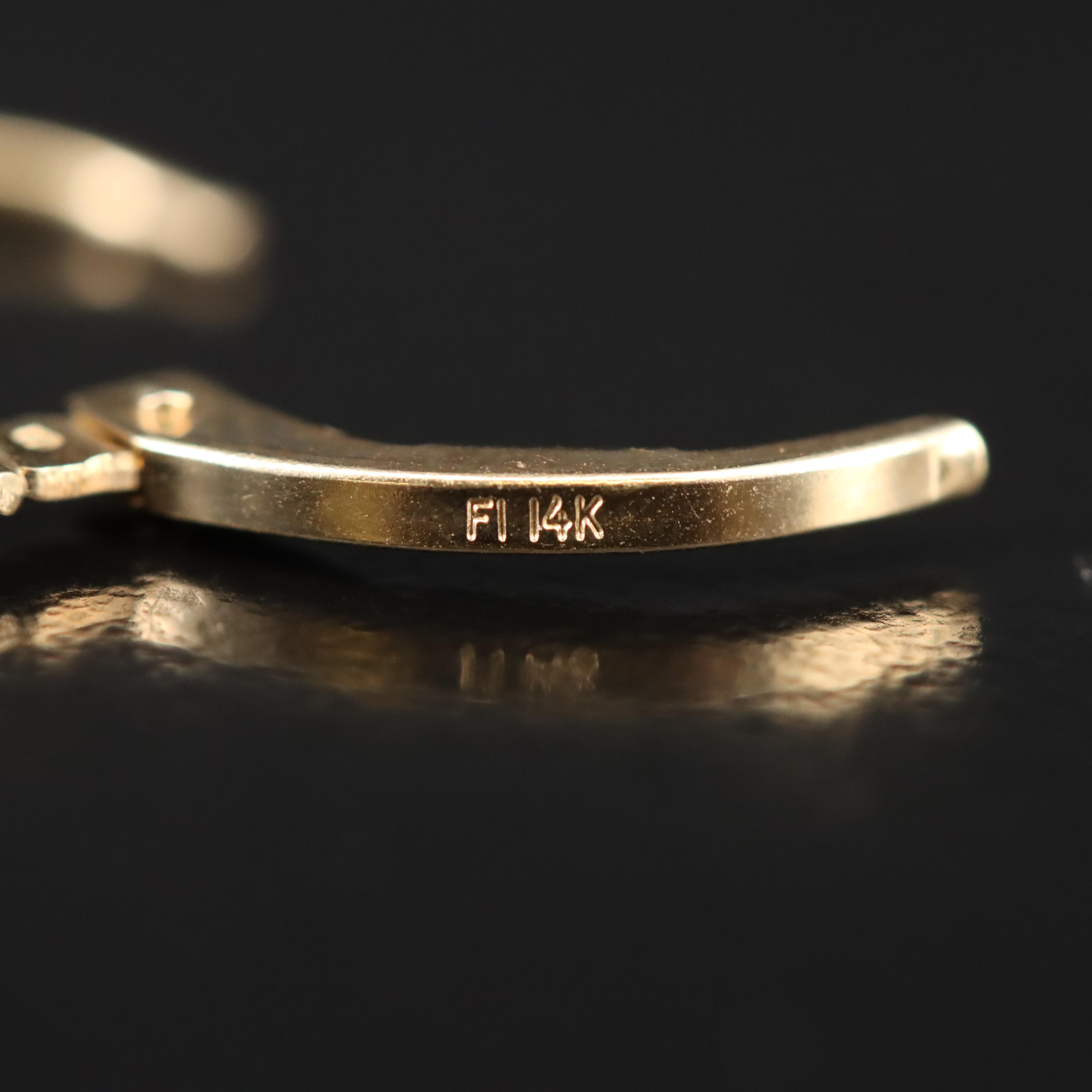 14K 0.13 CT Diamond Earrings