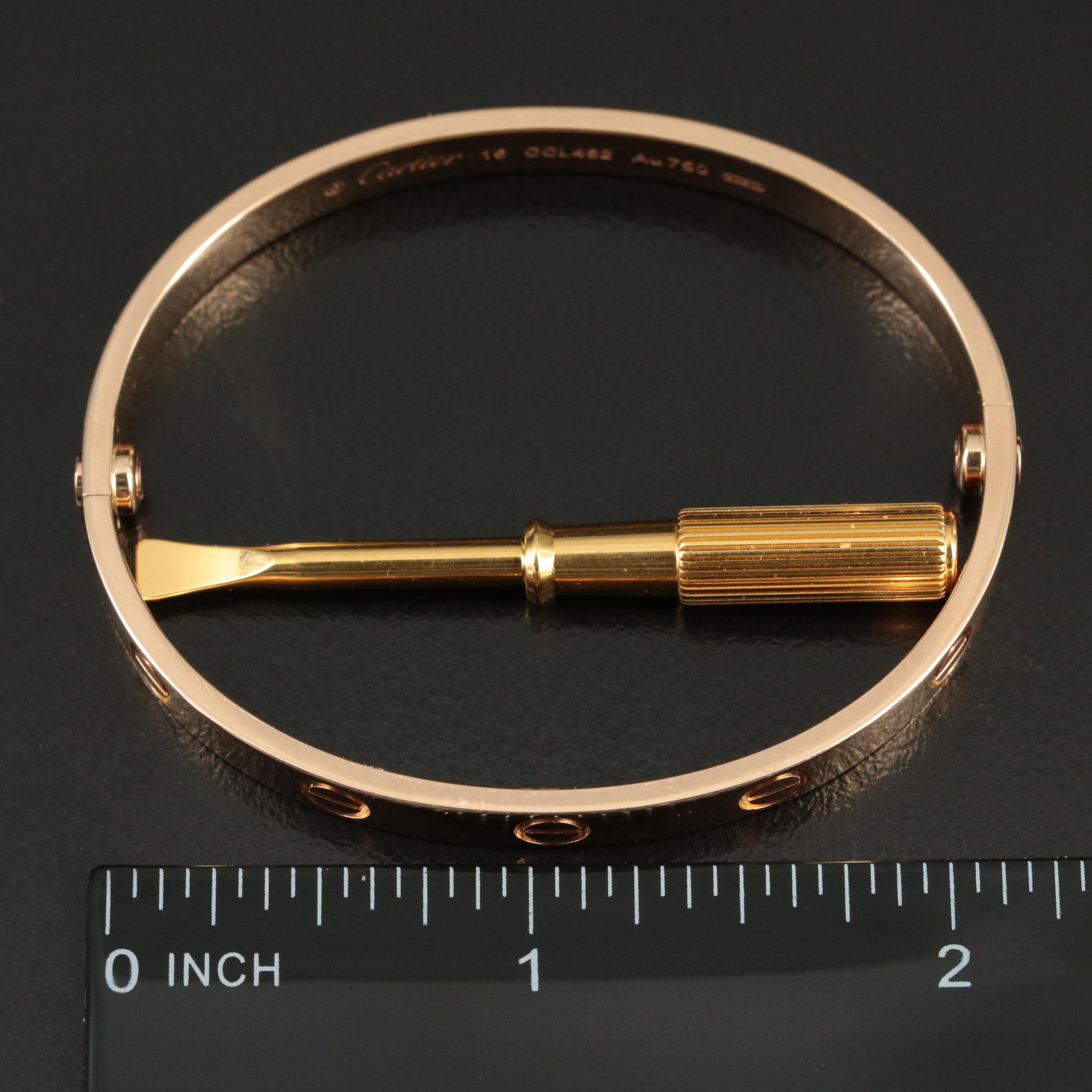 Cartier "LOVE" 18K Rose Gold Bracelet