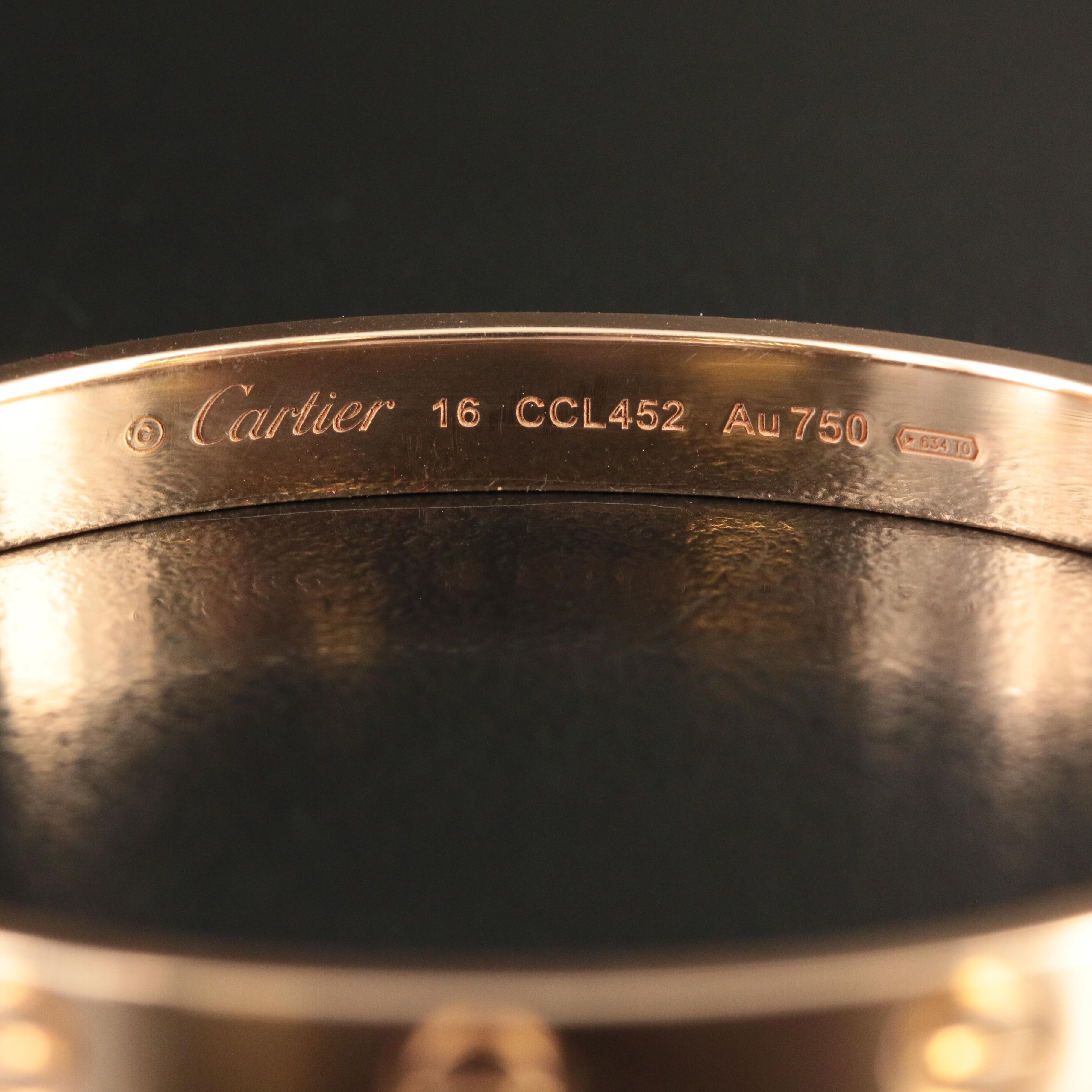 Cartier "LOVE" 18K Rose Gold Bracelet