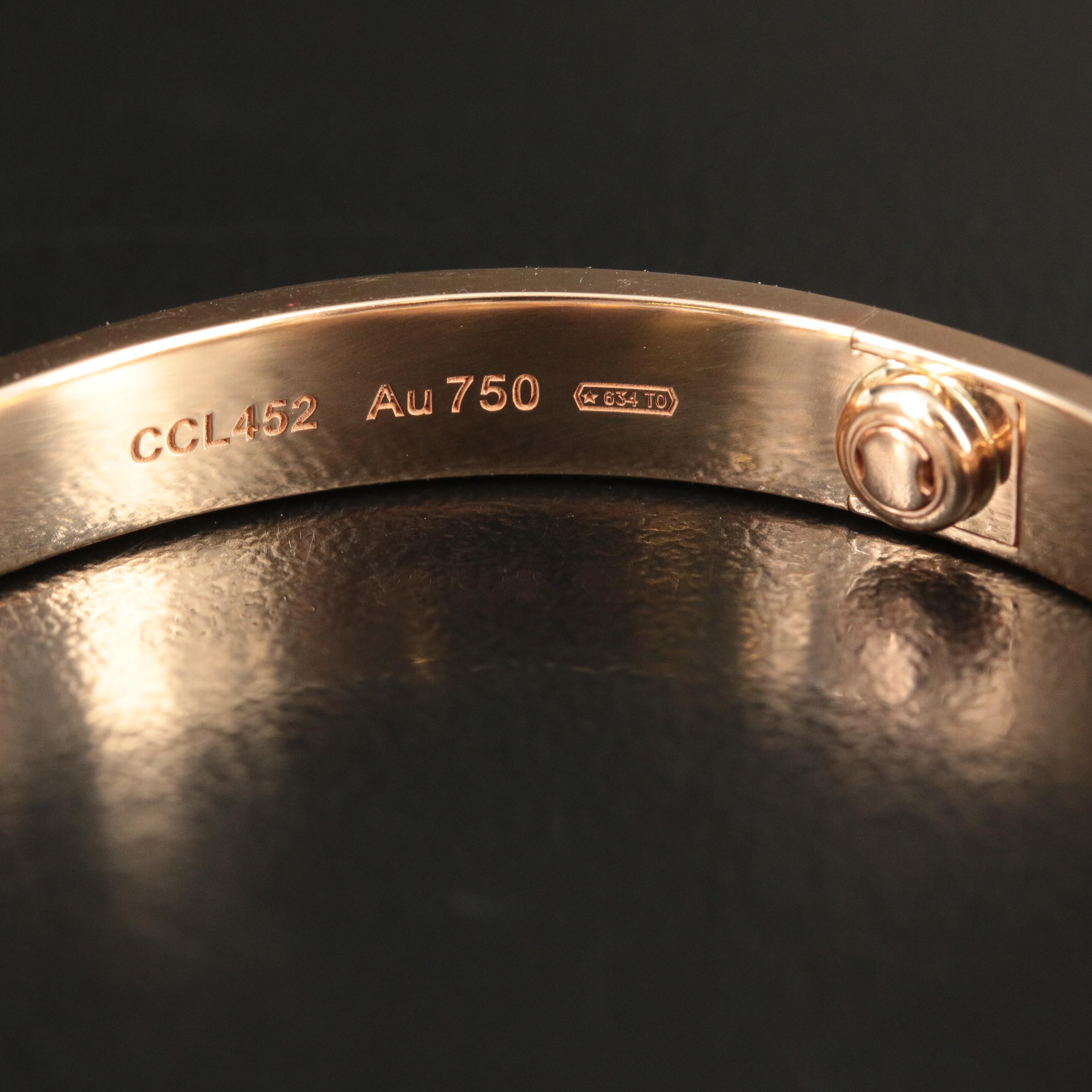 Cartier "LOVE" 18K Rose Gold Bracelet