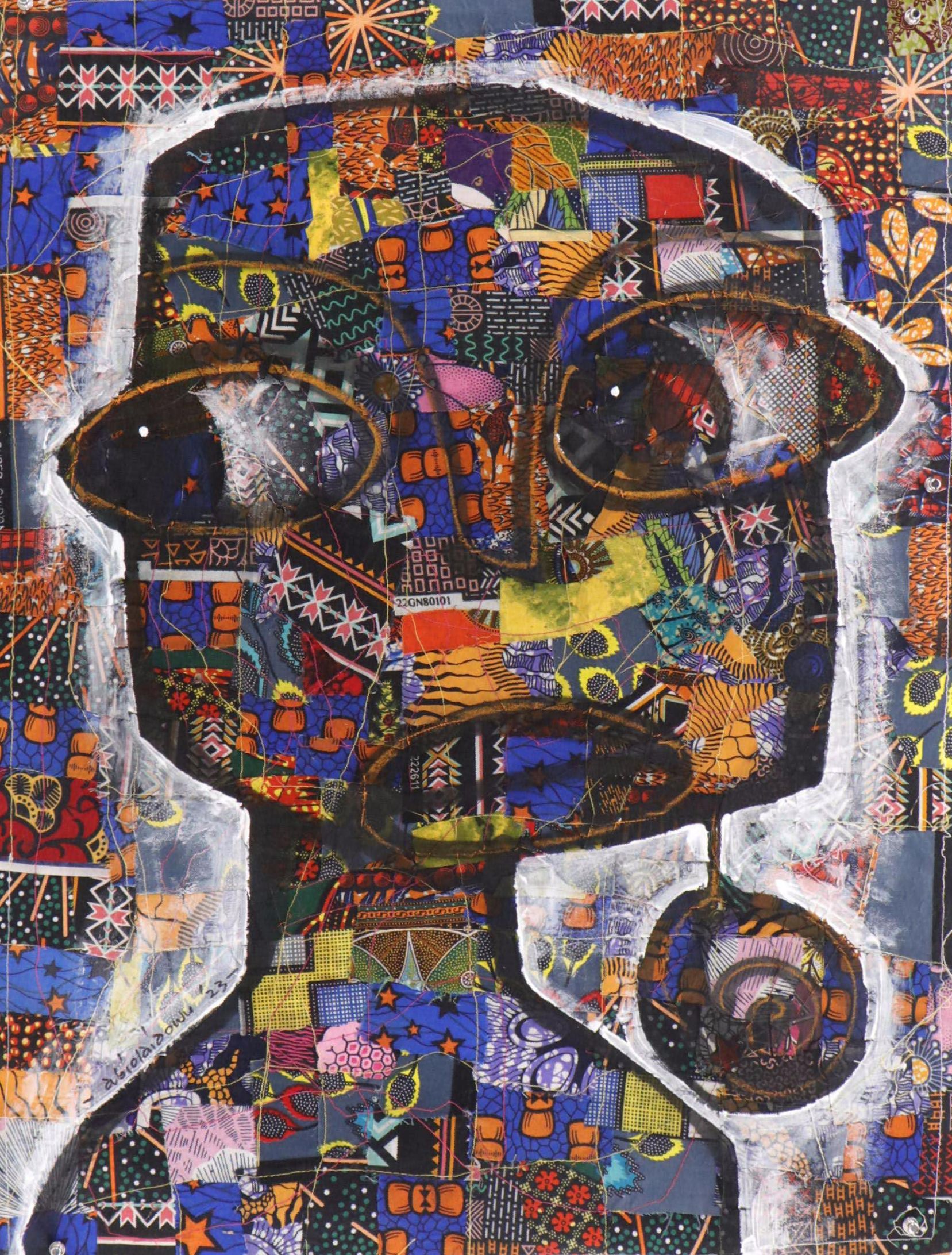 Abiola Idowu Figurative Mixed Media Painting, 2023