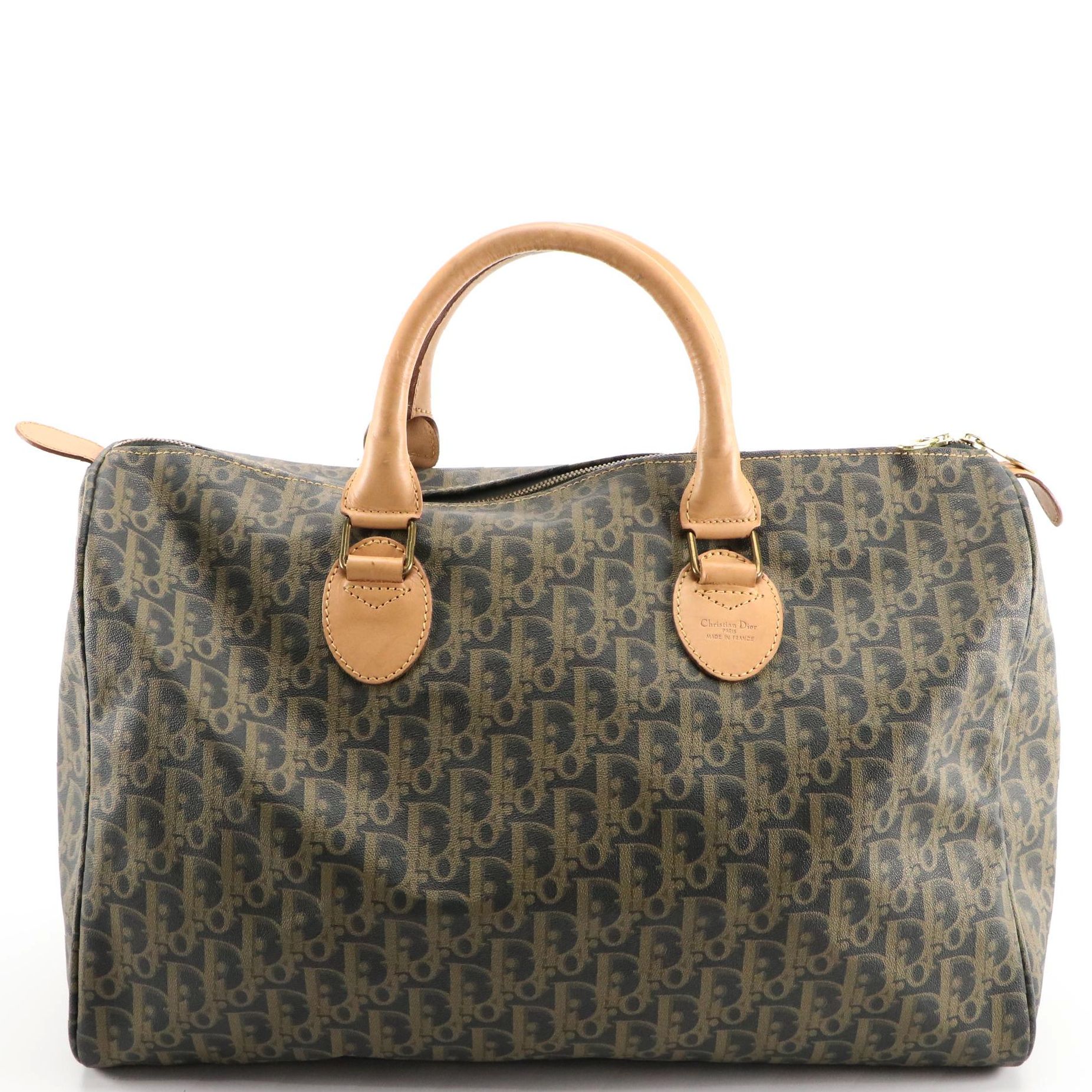 Christian Dior Oblique Monogram Coated Canvas Duffle Bag