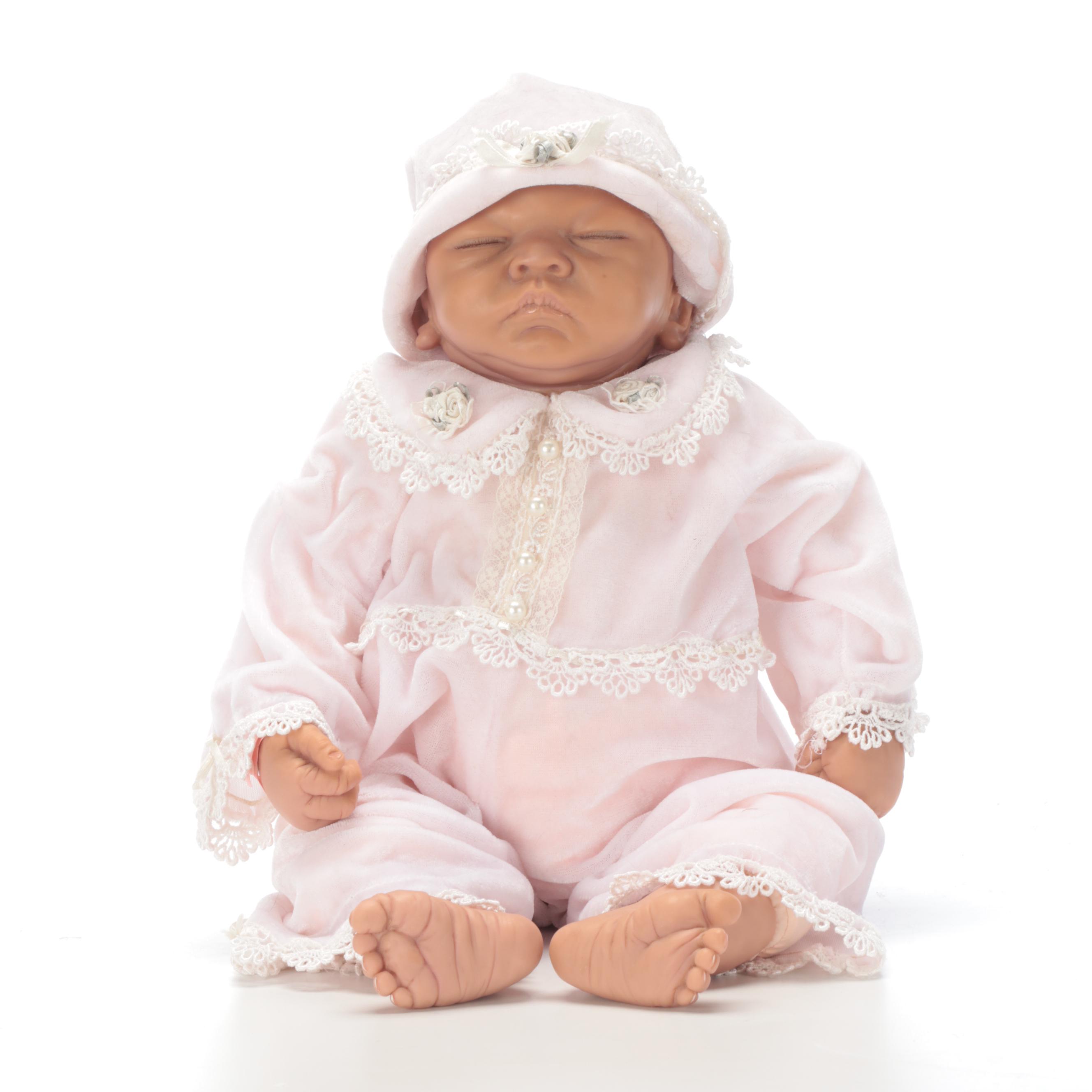 Ashton-Drake Galleries Baby Dolls with Wooden Cradle