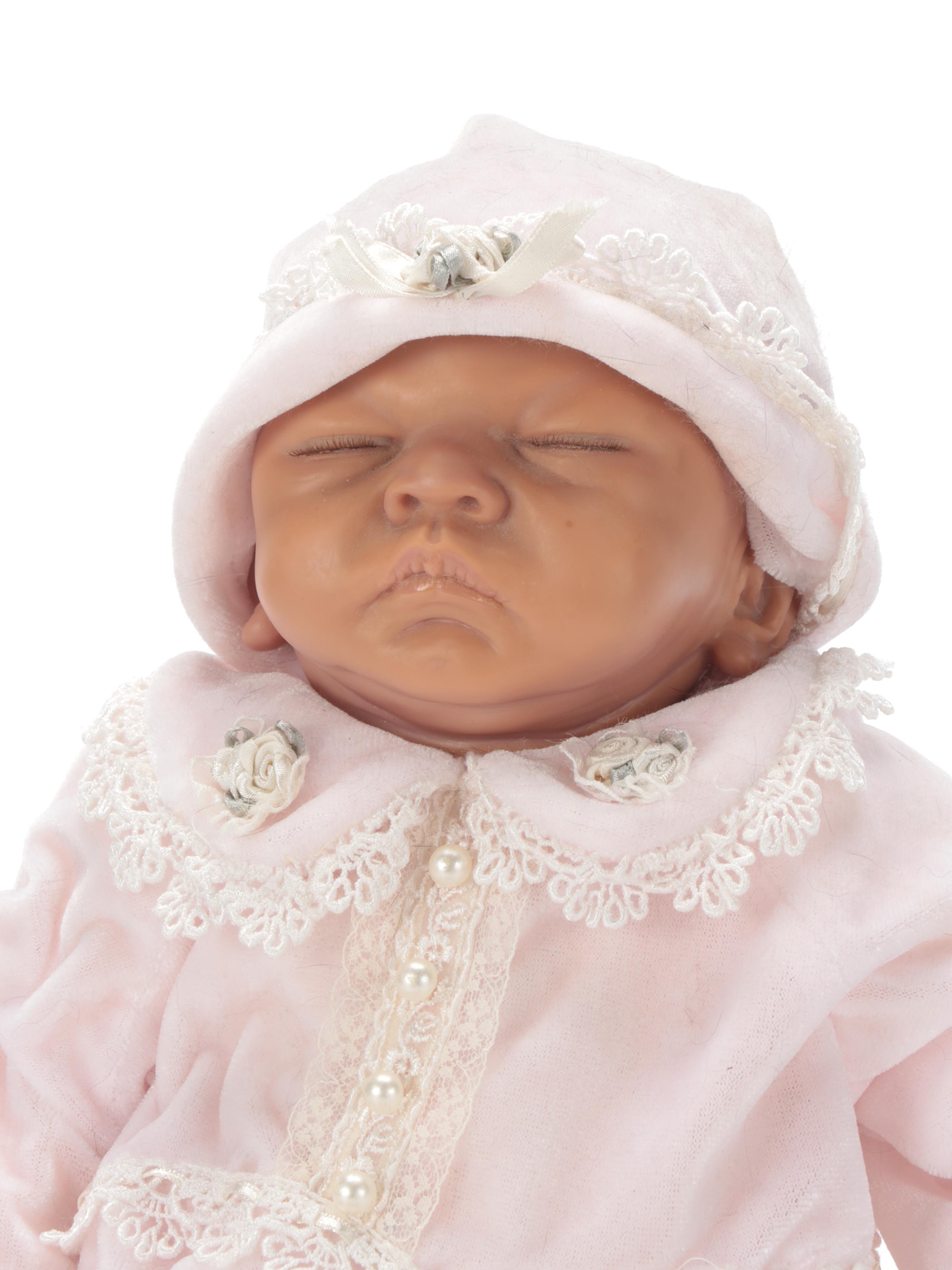Ashton-Drake Galleries Baby Dolls with Wooden Cradle