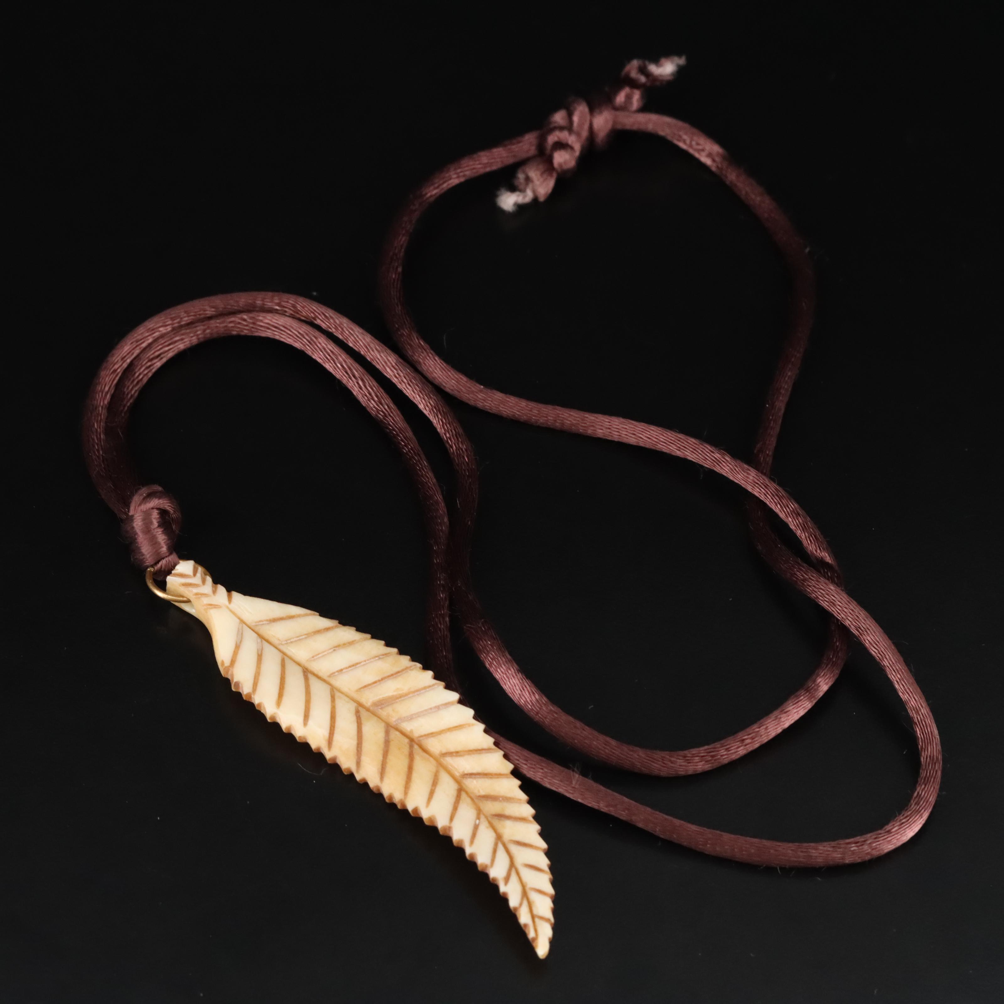 Trade Bead and Carved Bone Necklaces with Earrings