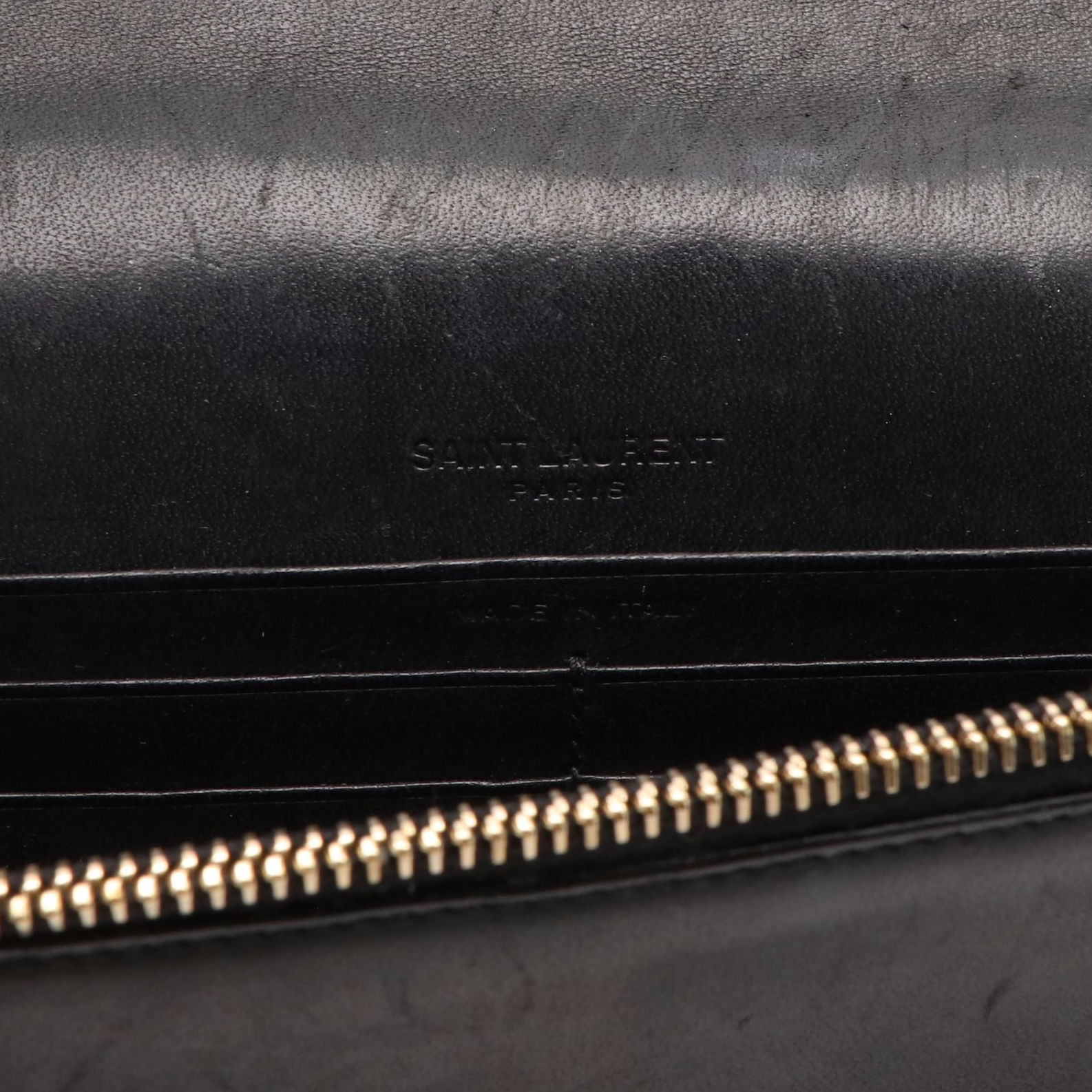 Saint Laurent Monogram YSL Leopard-Print Wallet On Chain Clutch Bag