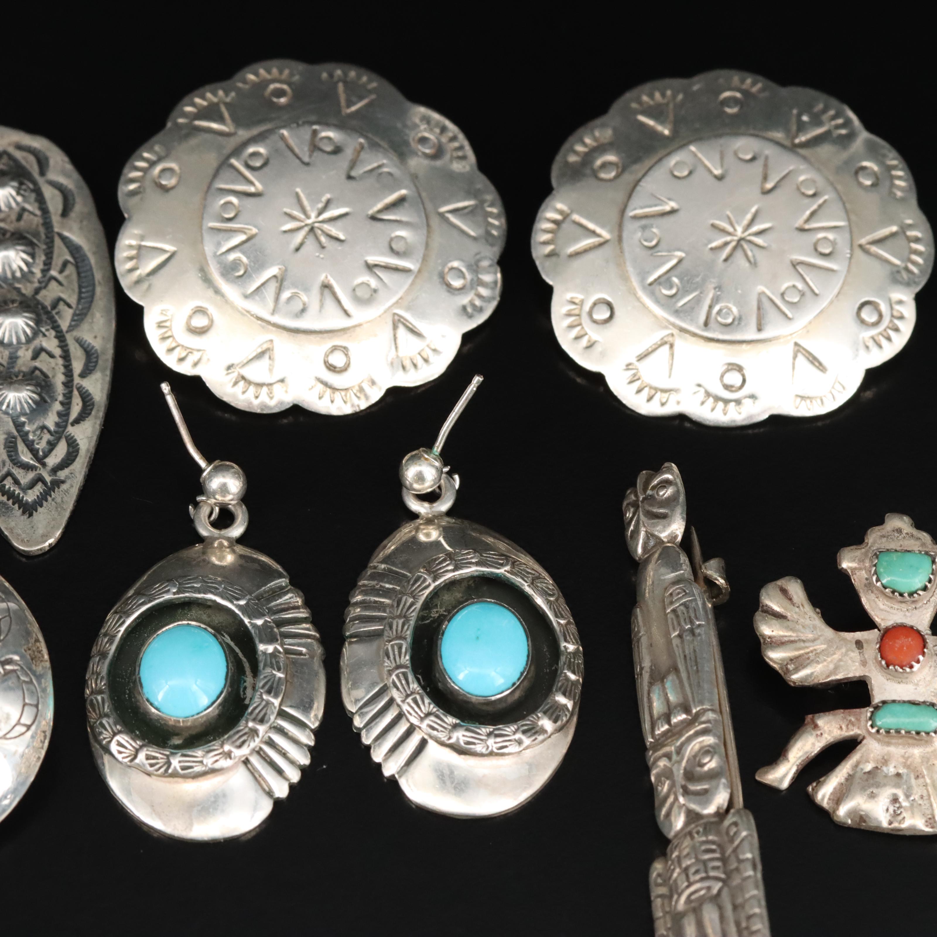 Southwest Jewelry Featuring Sterling, Coral and Turquoise