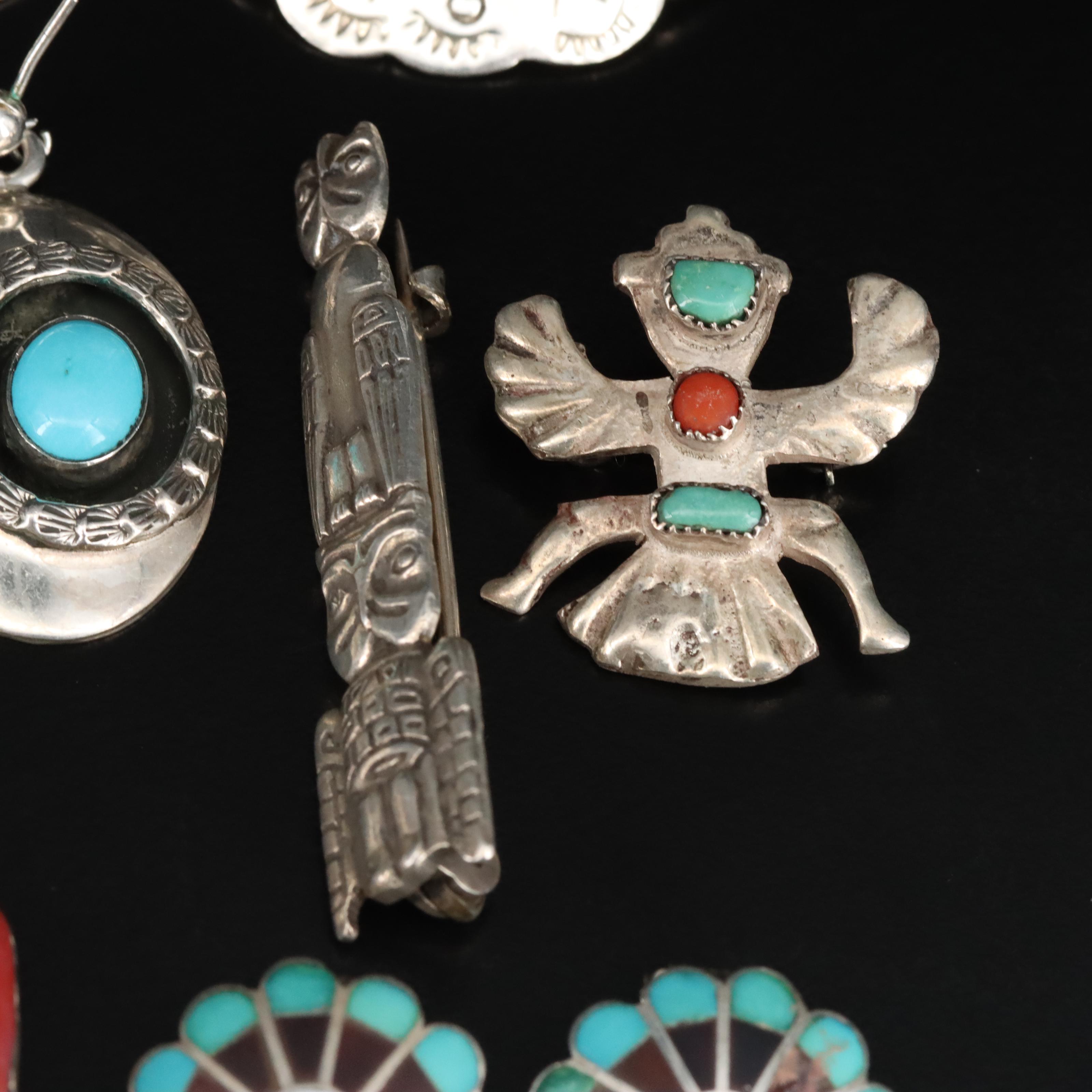 Southwest Jewelry Featuring Sterling, Coral and Turquoise