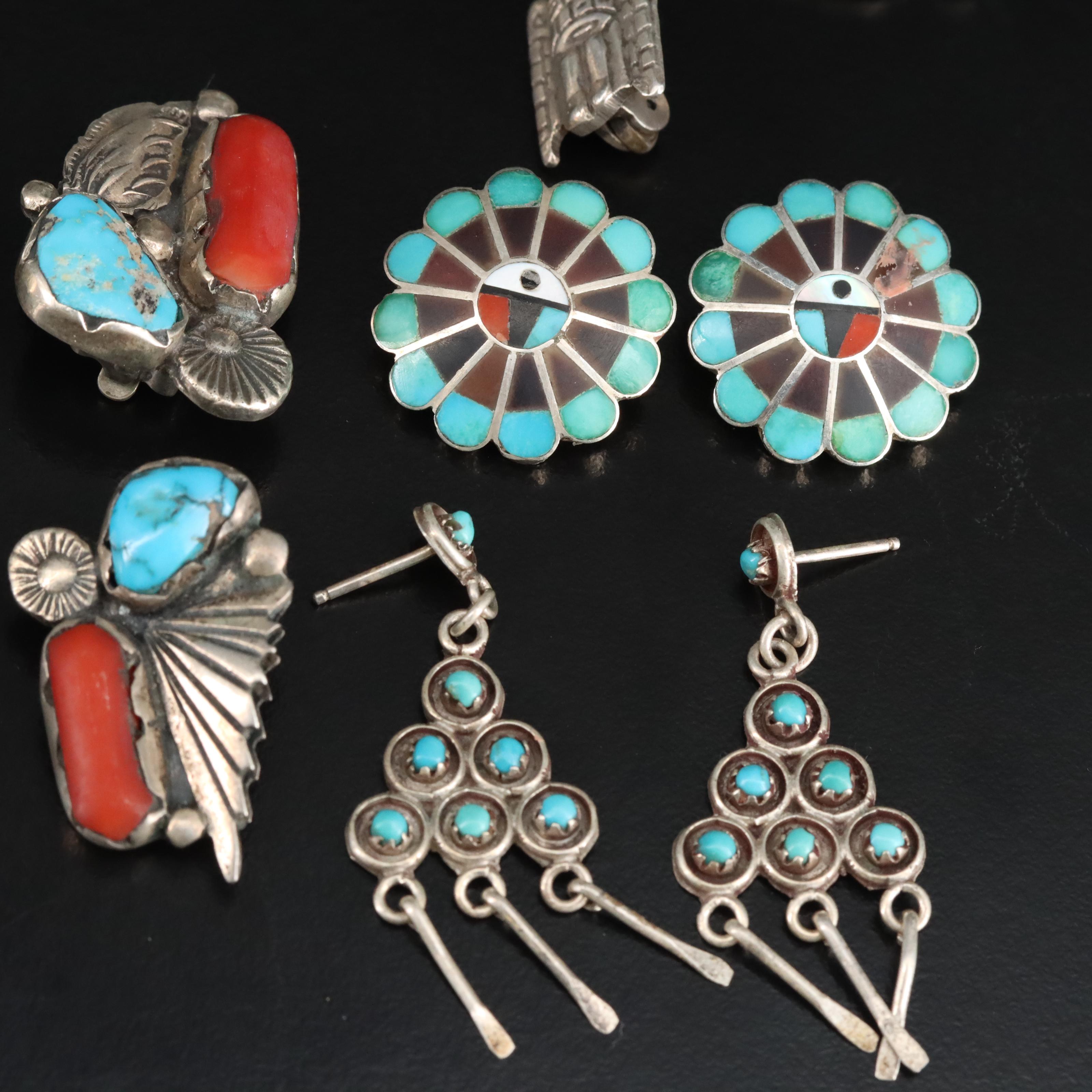 Southwest Jewelry Featuring Sterling, Coral and Turquoise