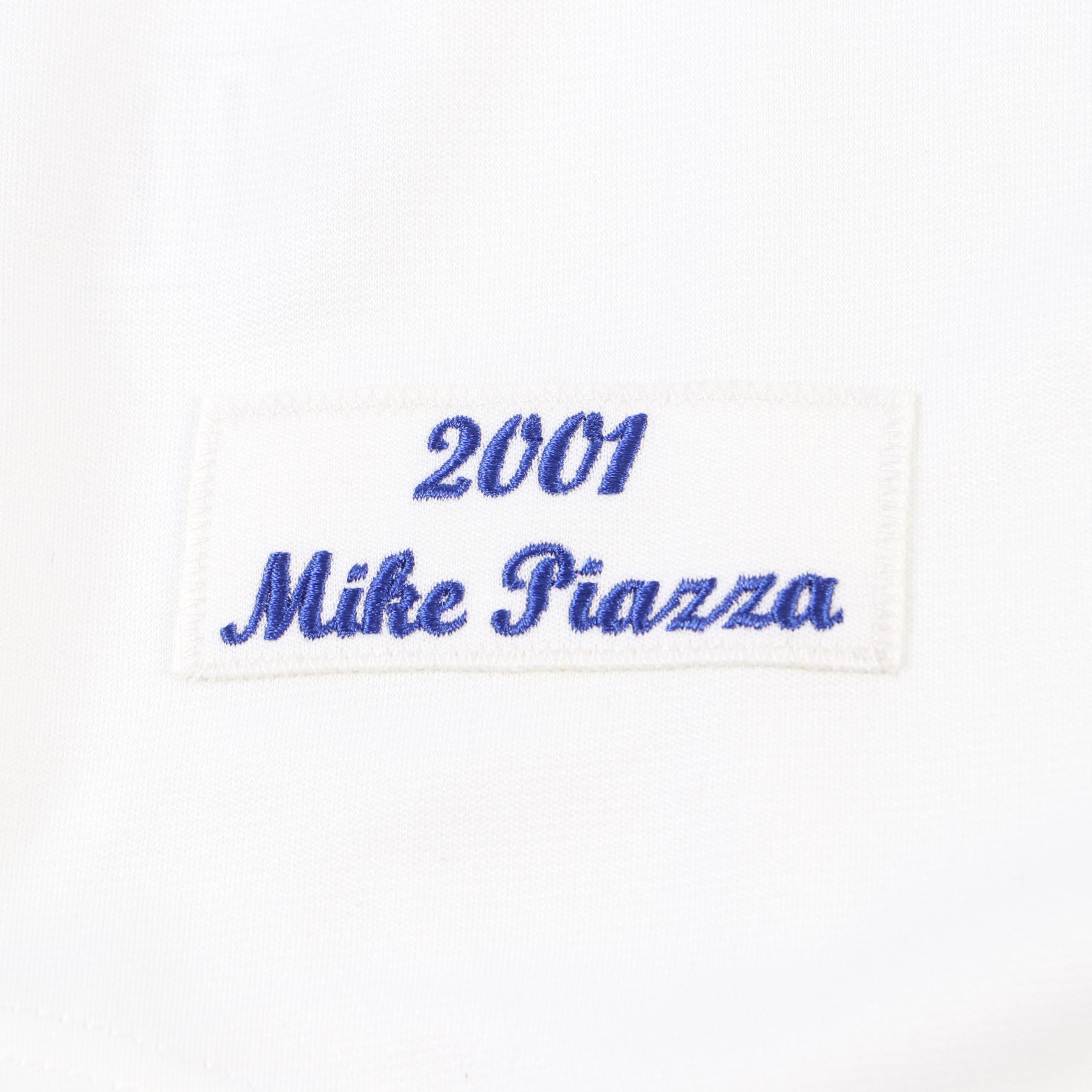 Mike Piazza Signed New York Mets 9/11 Stitched Mitchell and Ness Baseball Jersey