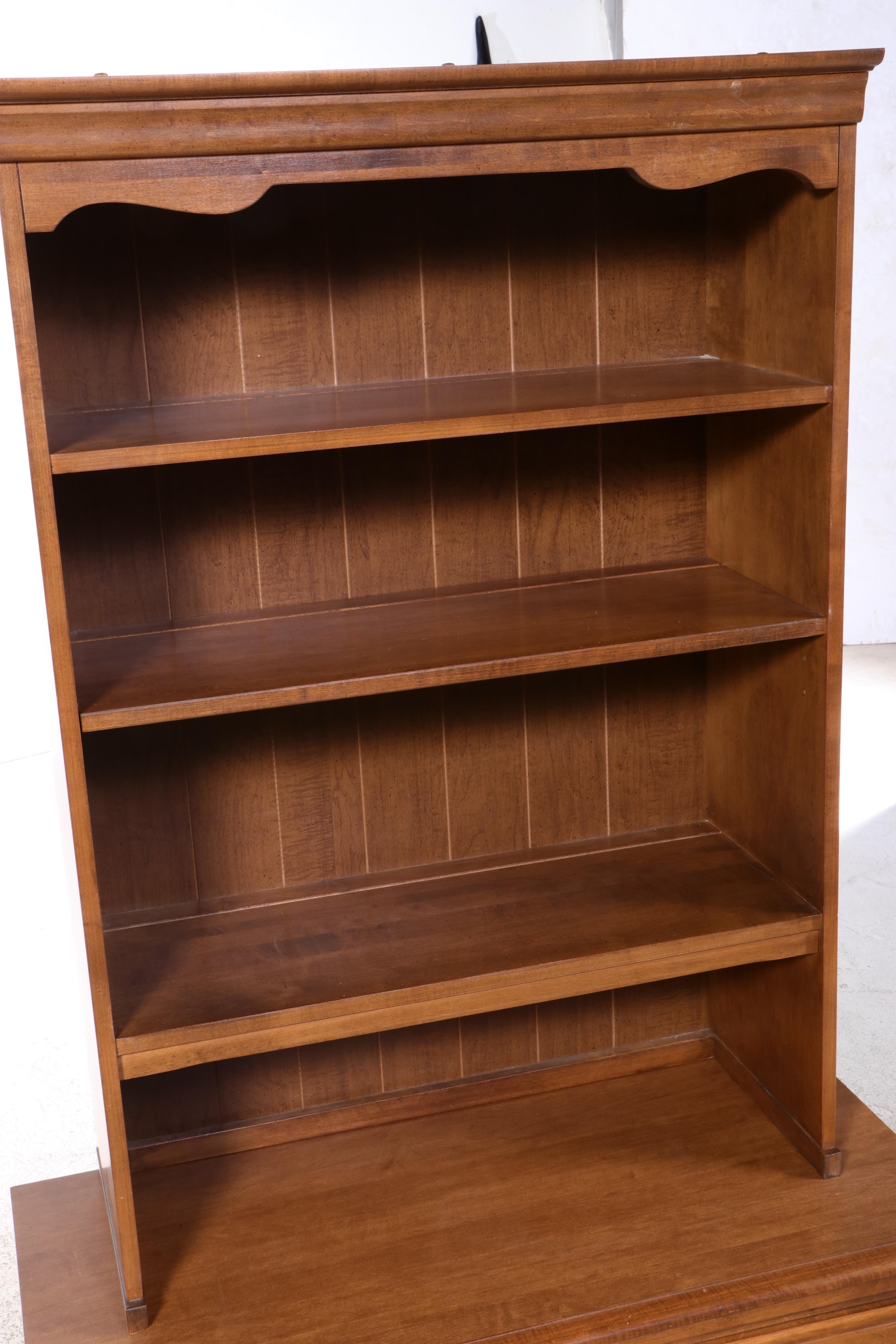 Heywood-Wakefield American Colonial Style Maple Bookcase-on-Chest