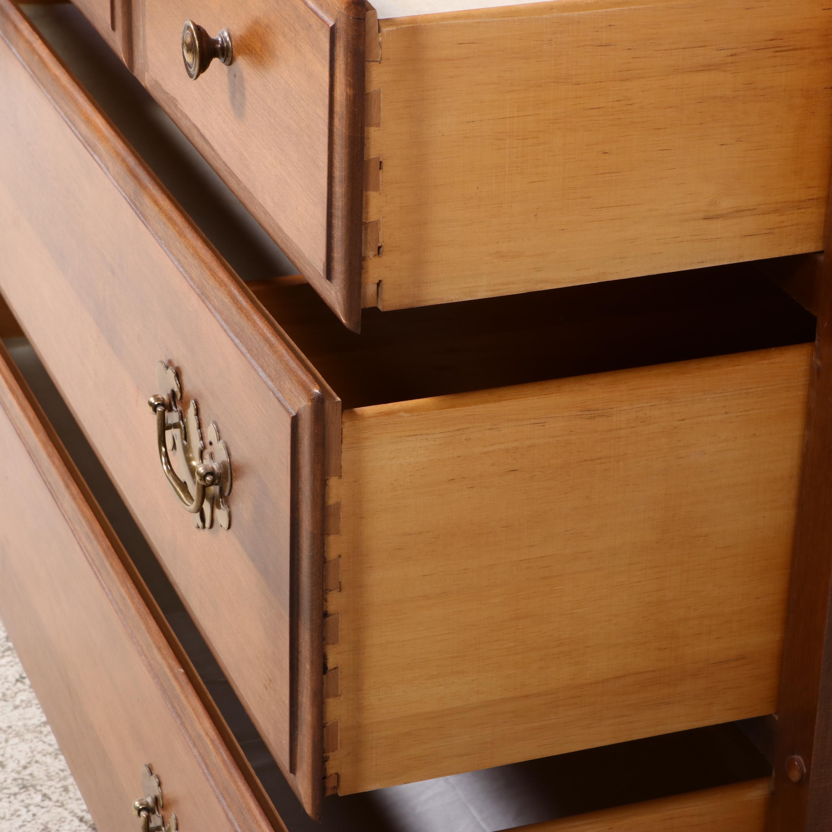 Heywood-Wakefield American Colonial Style Maple Bookcase-on-Chest