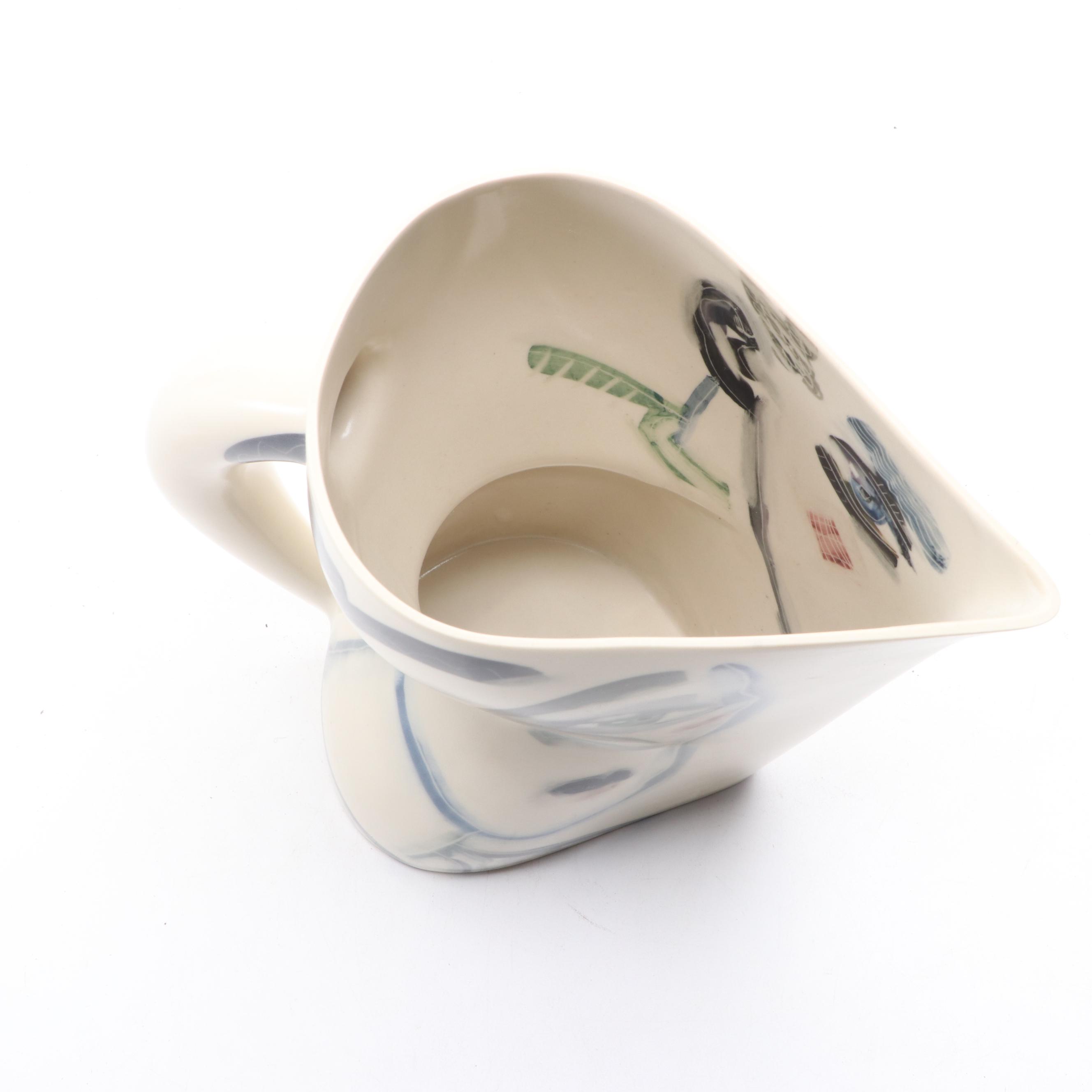 Picasso Style Ceramic Face Pitcher