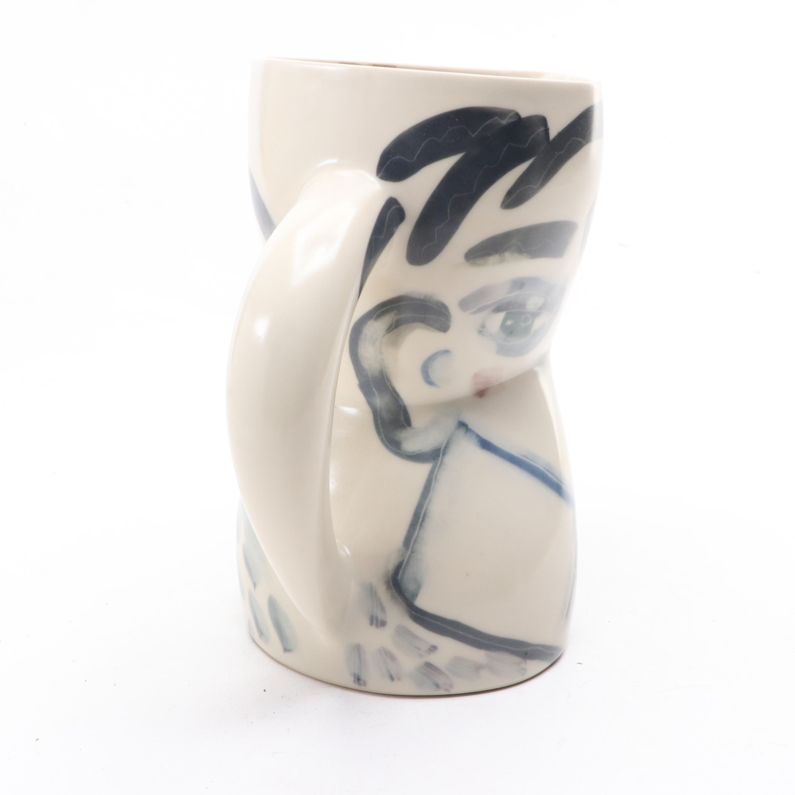 Picasso Style Ceramic Face Pitcher