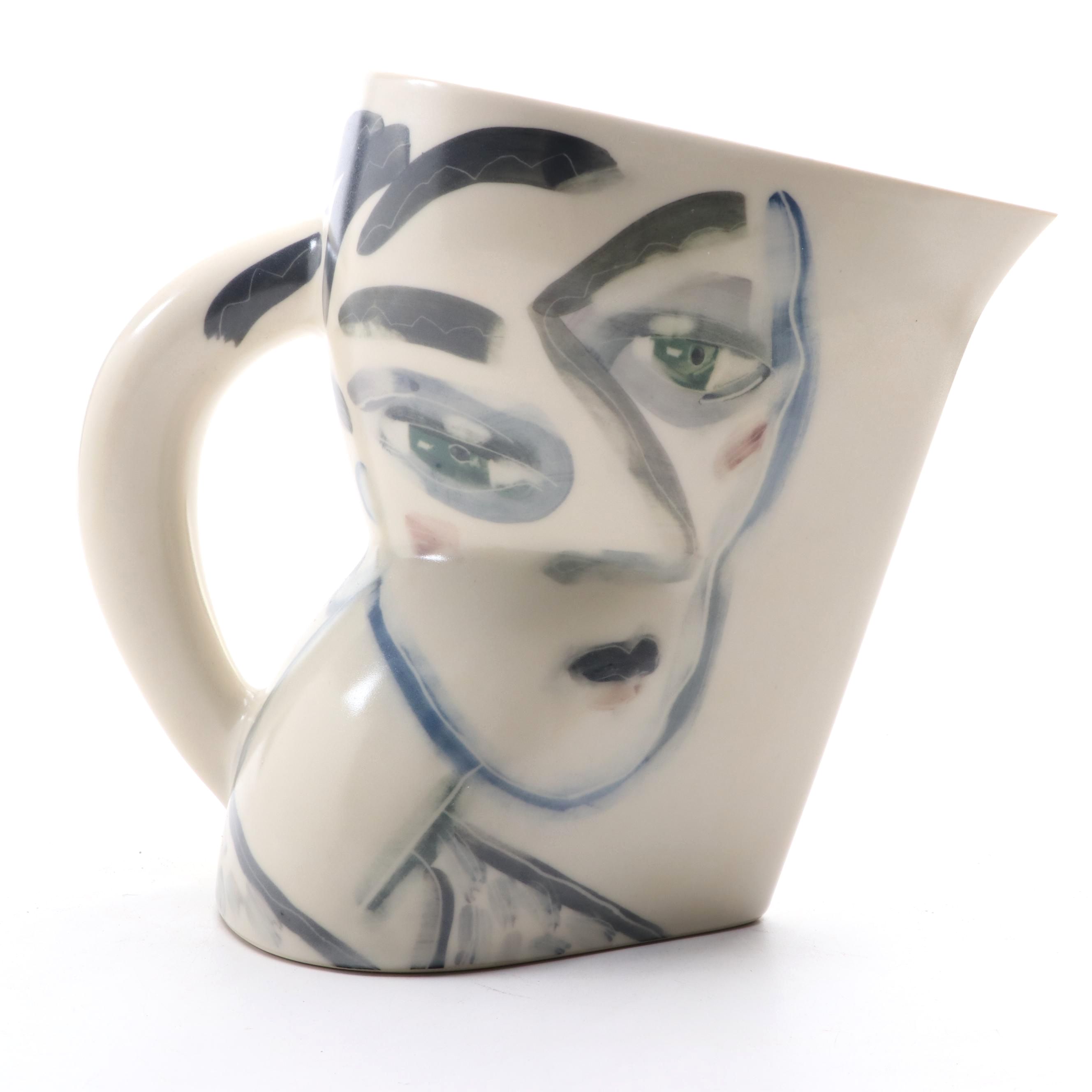 Picasso Style Ceramic Face Pitcher