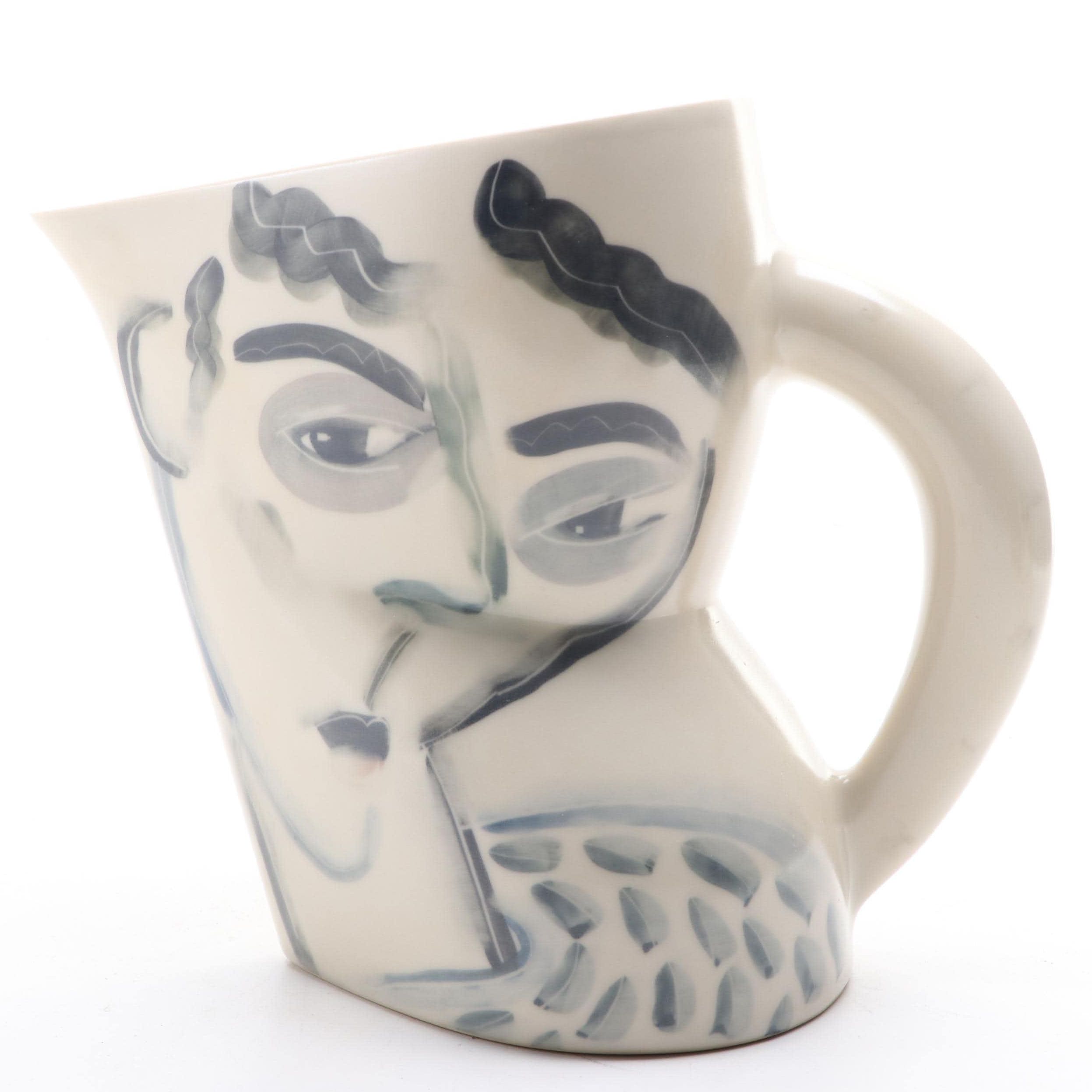 Picasso Style Ceramic Face Pitcher