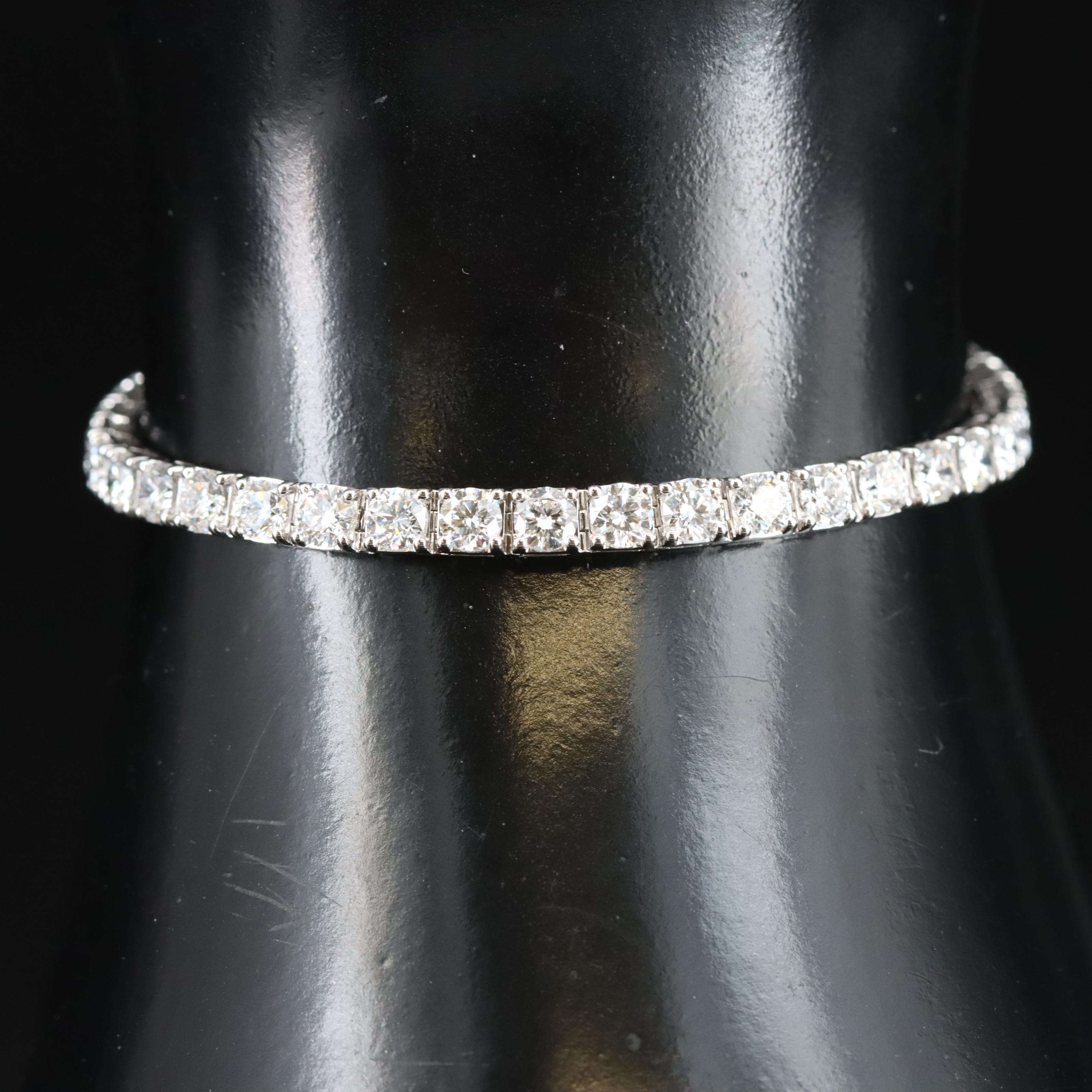 14K 8.20 CTW Lab Grown Diamond Line Bracelet