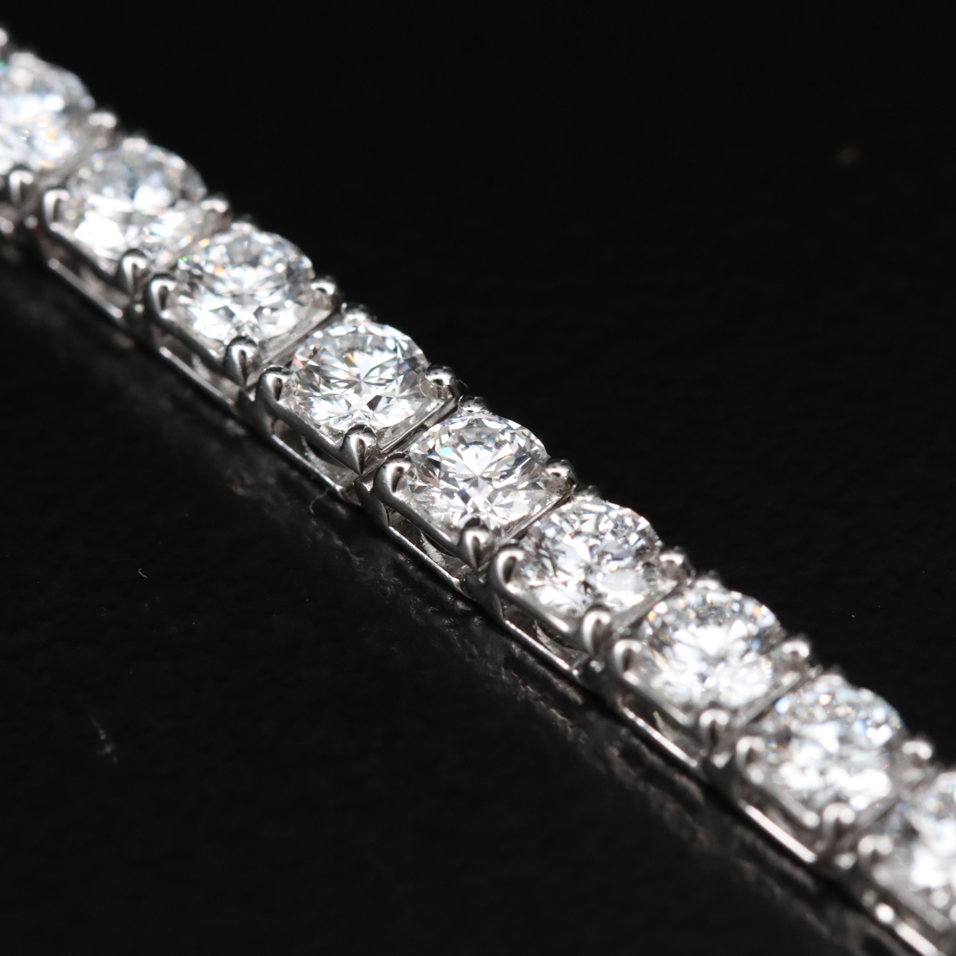 14K 8.20 CTW Lab Grown Diamond Line Bracelet