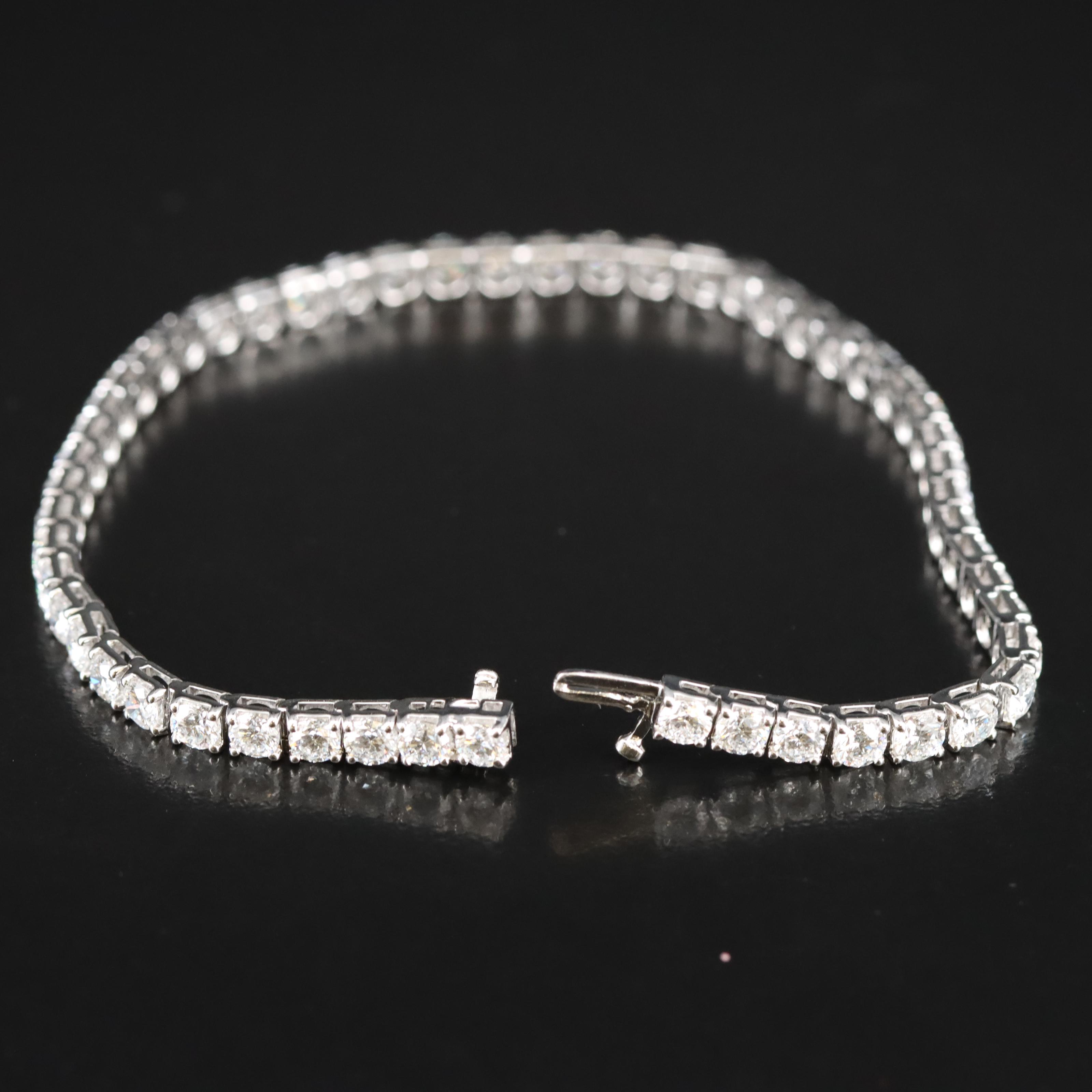 14K 8.20 CTW Lab Grown Diamond Line Bracelet