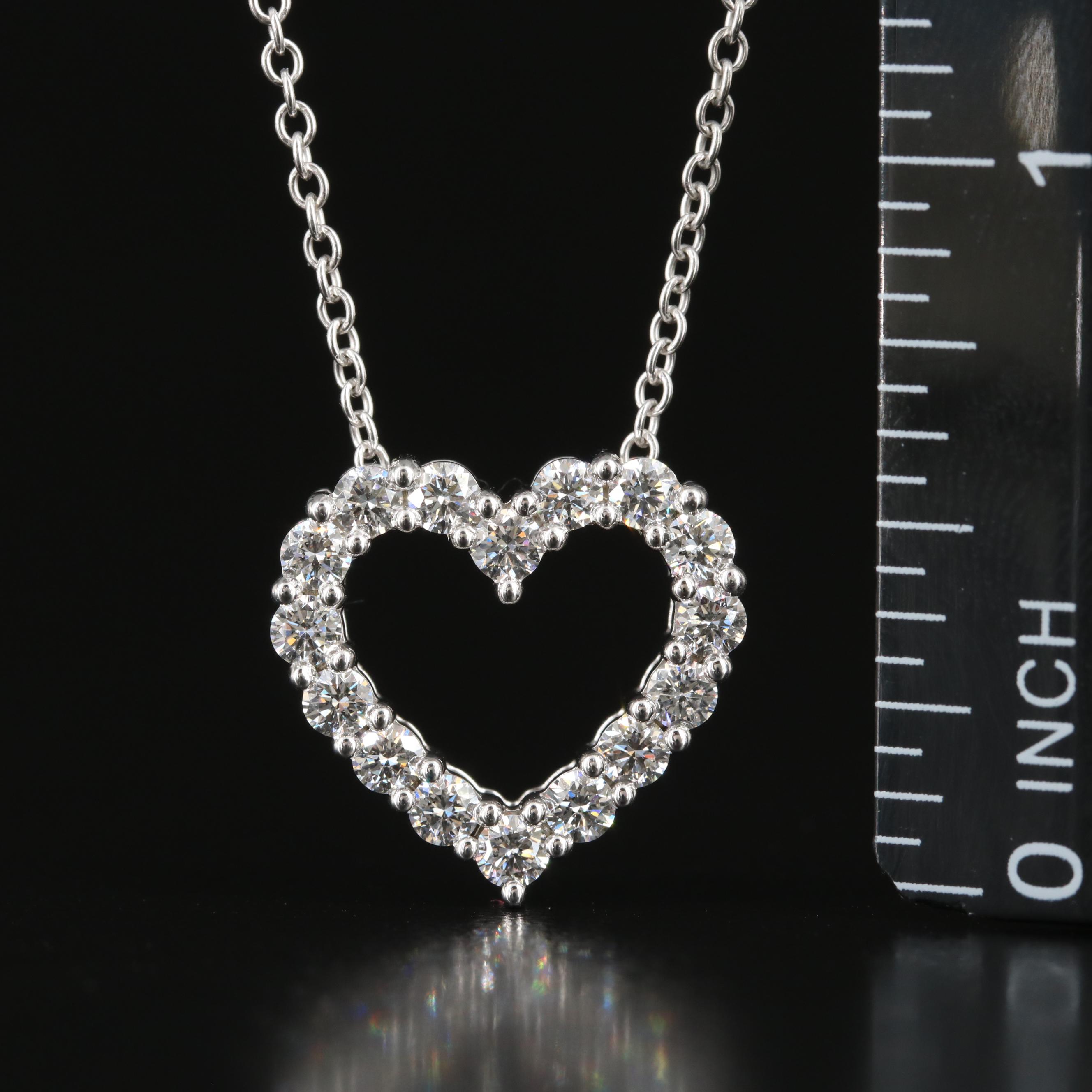 14K 1.00 CTW Lab Grown Diamond Heart Necklace