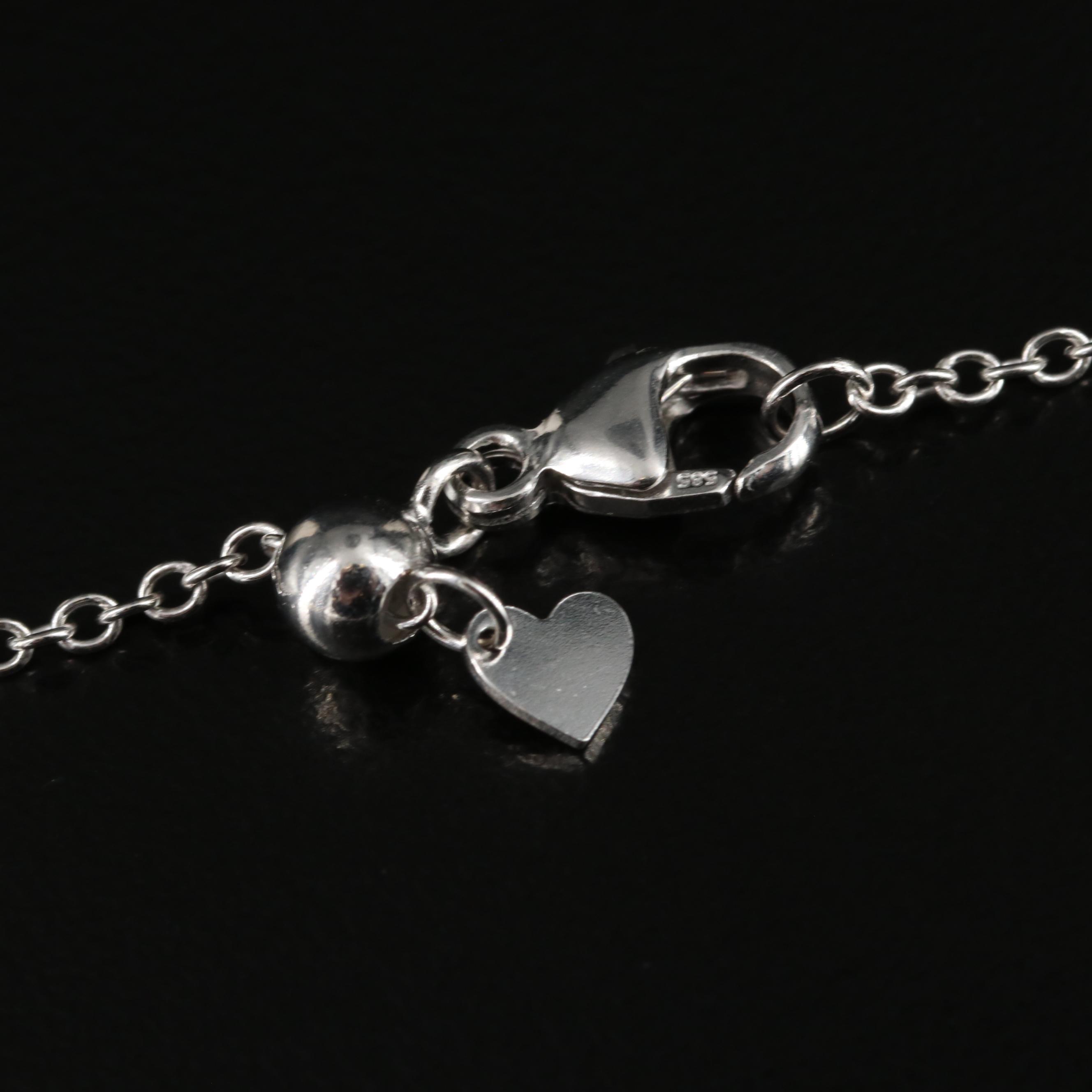 14K 1.00 CTW Lab Grown Diamond Heart Necklace
