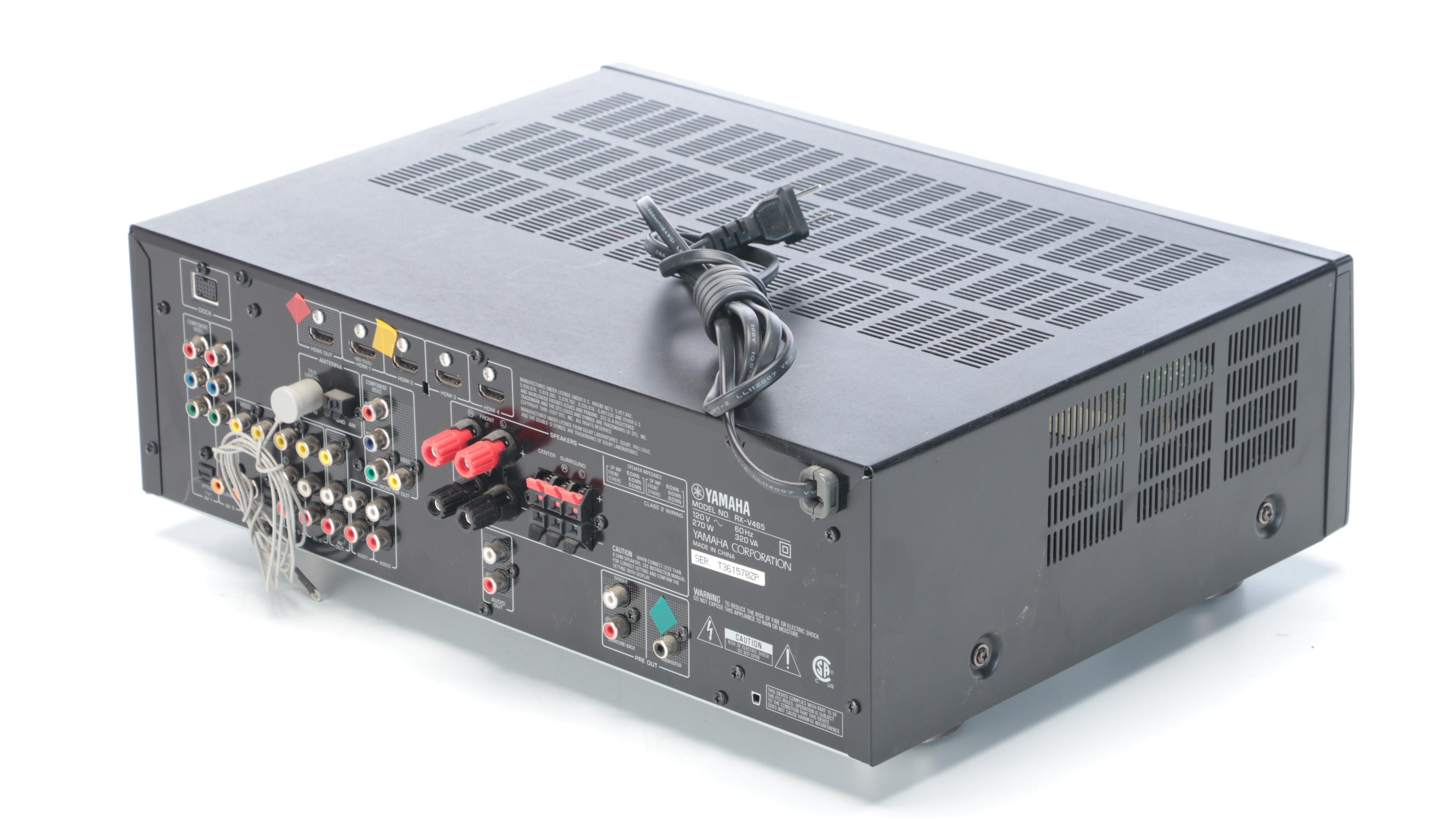 Yamaha RX-V465 AV Receiver with Teac and Acoustic Audio Speakers