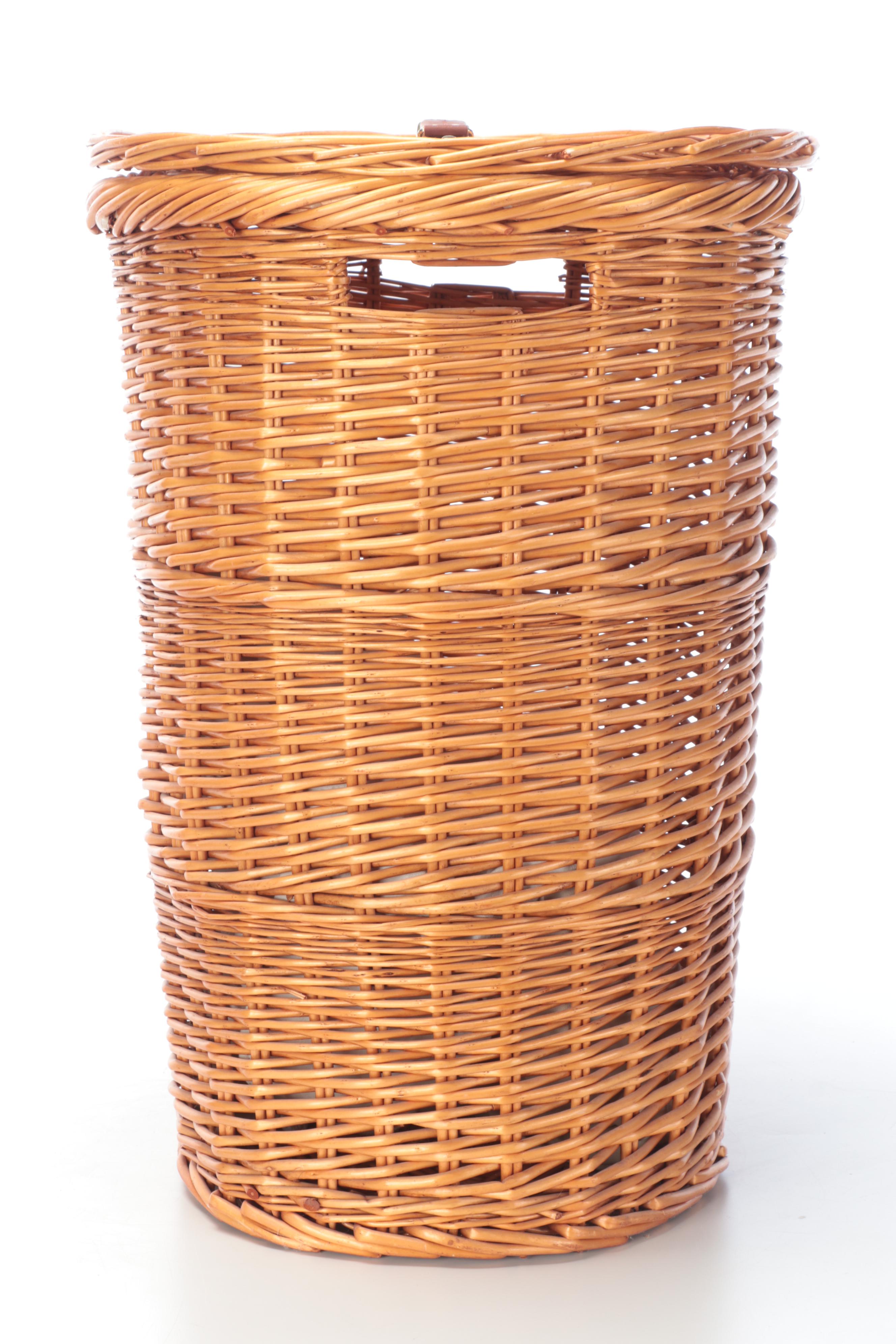 Pair of Contemporary Wicker Hamper Baskets