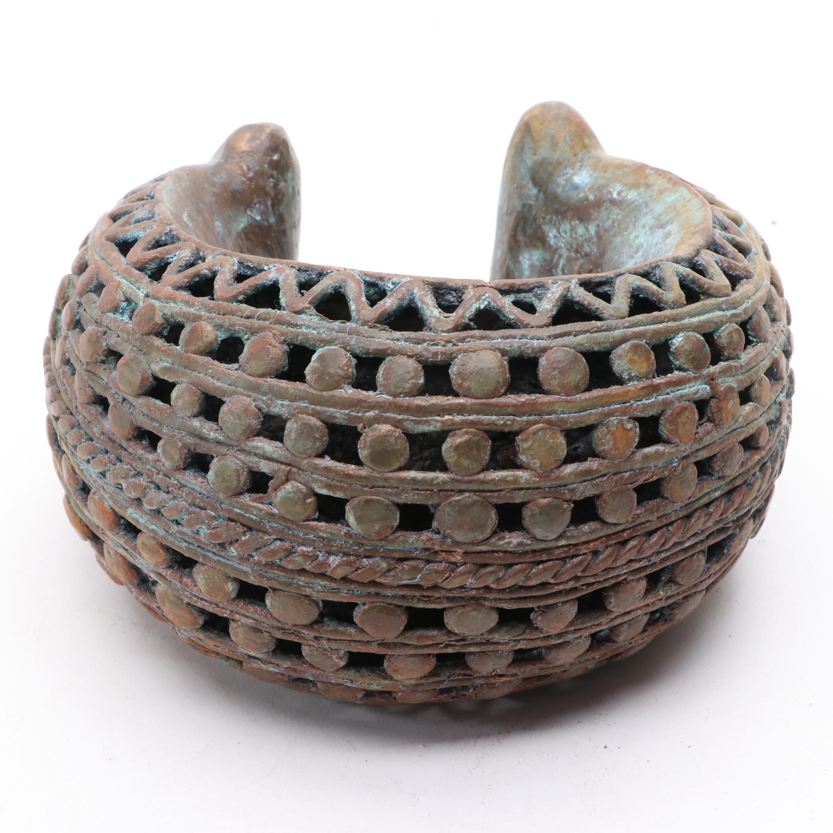 Bamum Style Metal Currency Bracelet