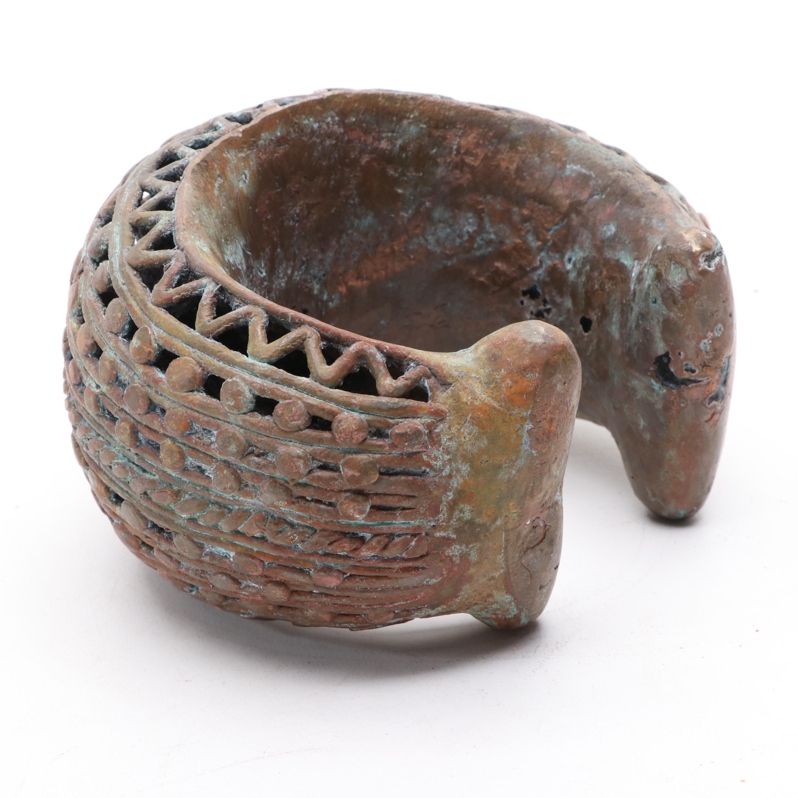 Bamum Style Metal Currency Bracelet