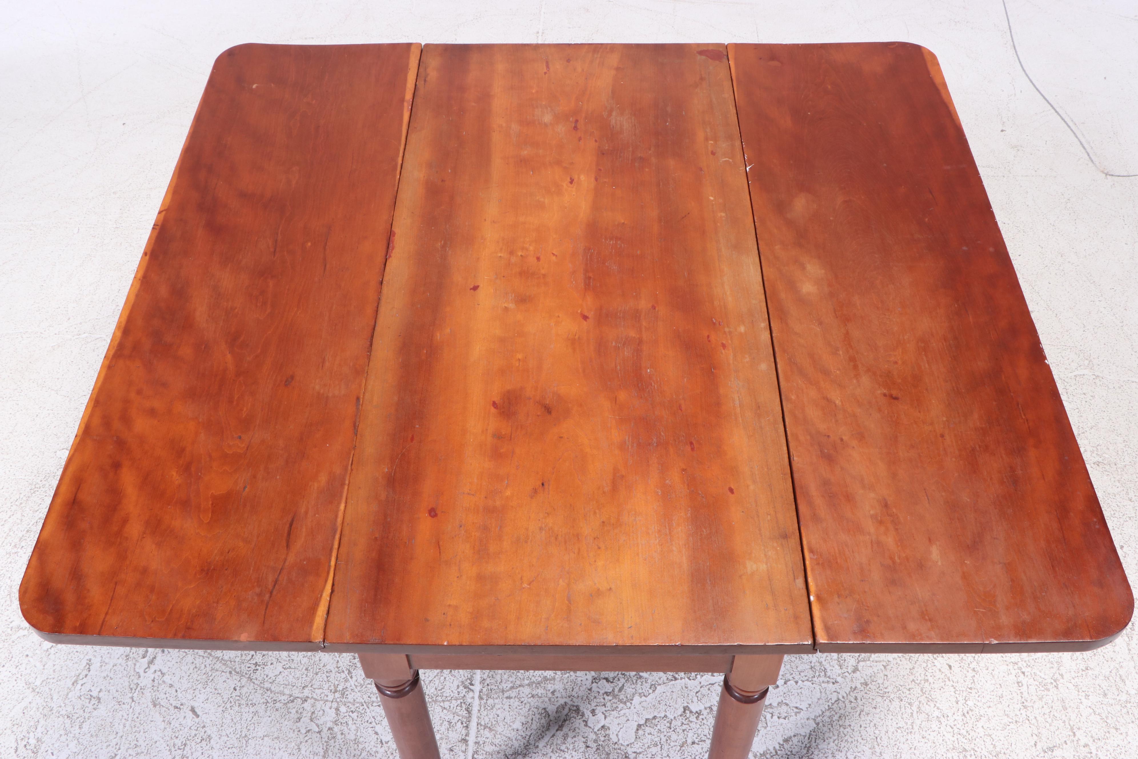 Sheraton Style Maple Drop Leaf Table