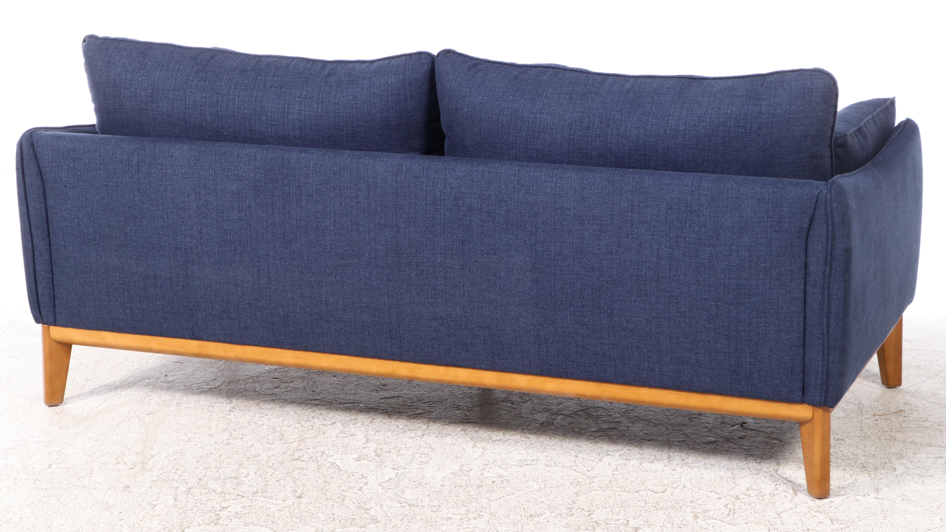 Jason Furniture Co. Modernist Style Upholstered Beech Two-Seat Sofa