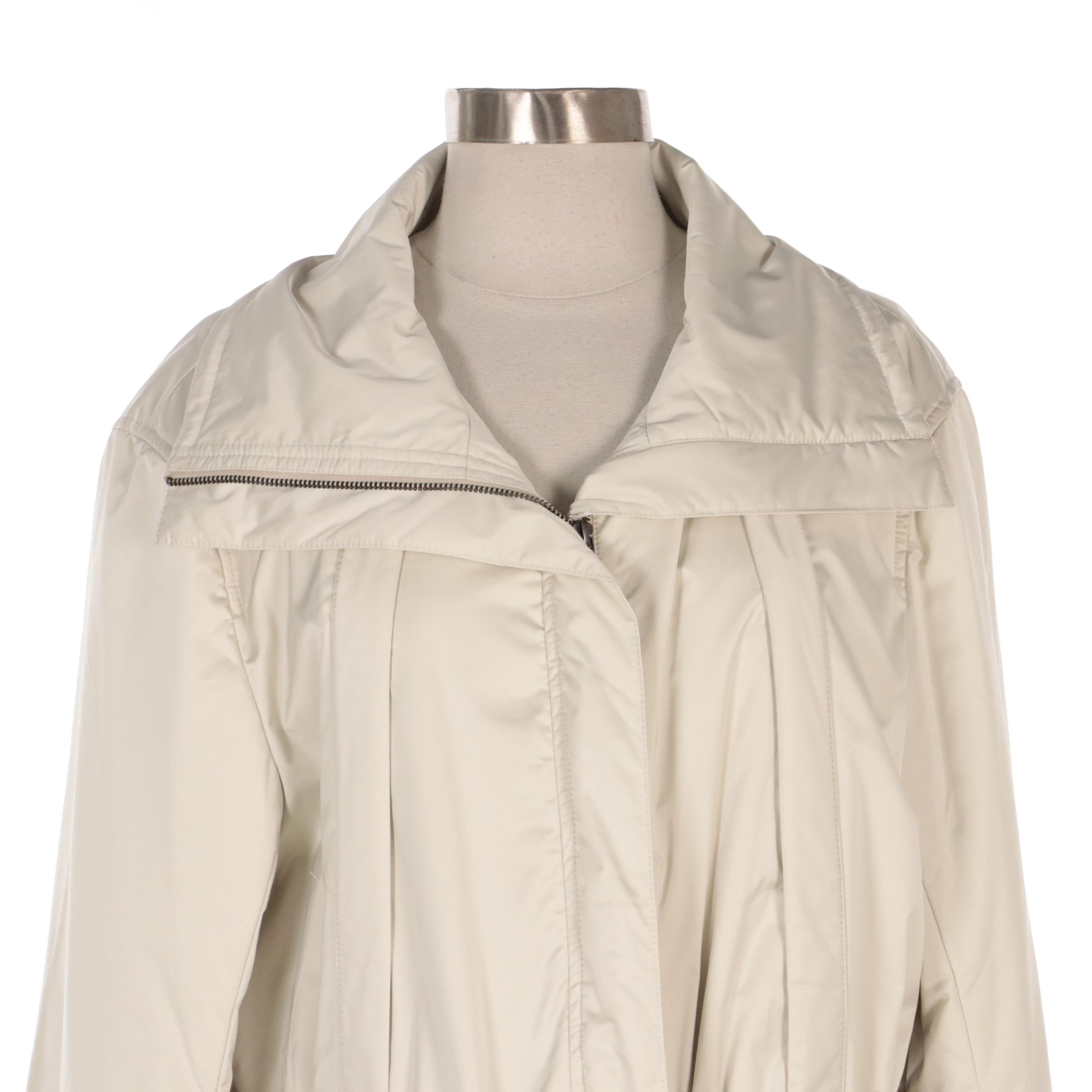 Ellen Tracy Fox Fur Trim Wool Blend Coat, Lafayette 148 Insulated Coat with Tags