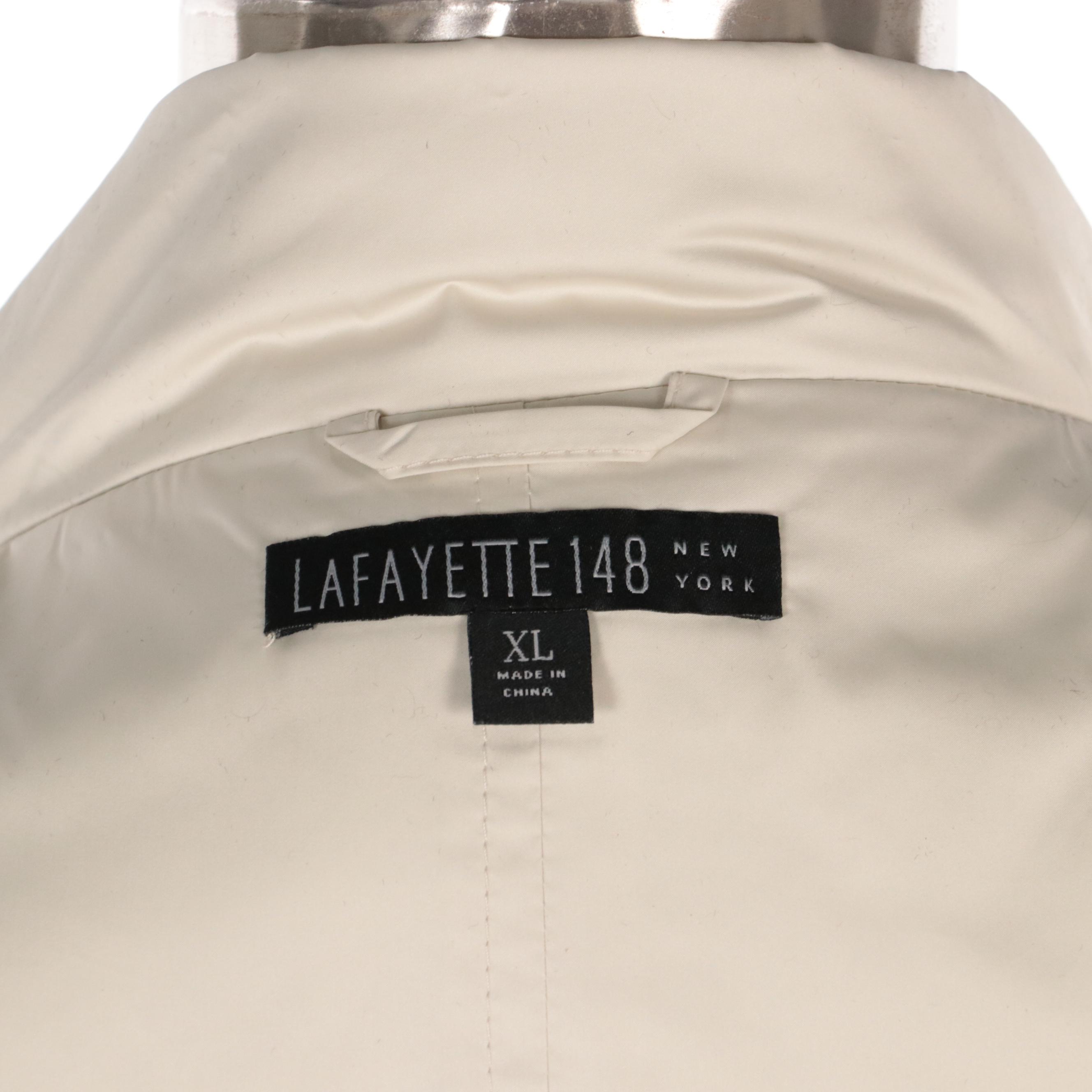 Ellen Tracy Fox Fur Trim Wool Blend Coat, Lafayette 148 Insulated Coat with Tags