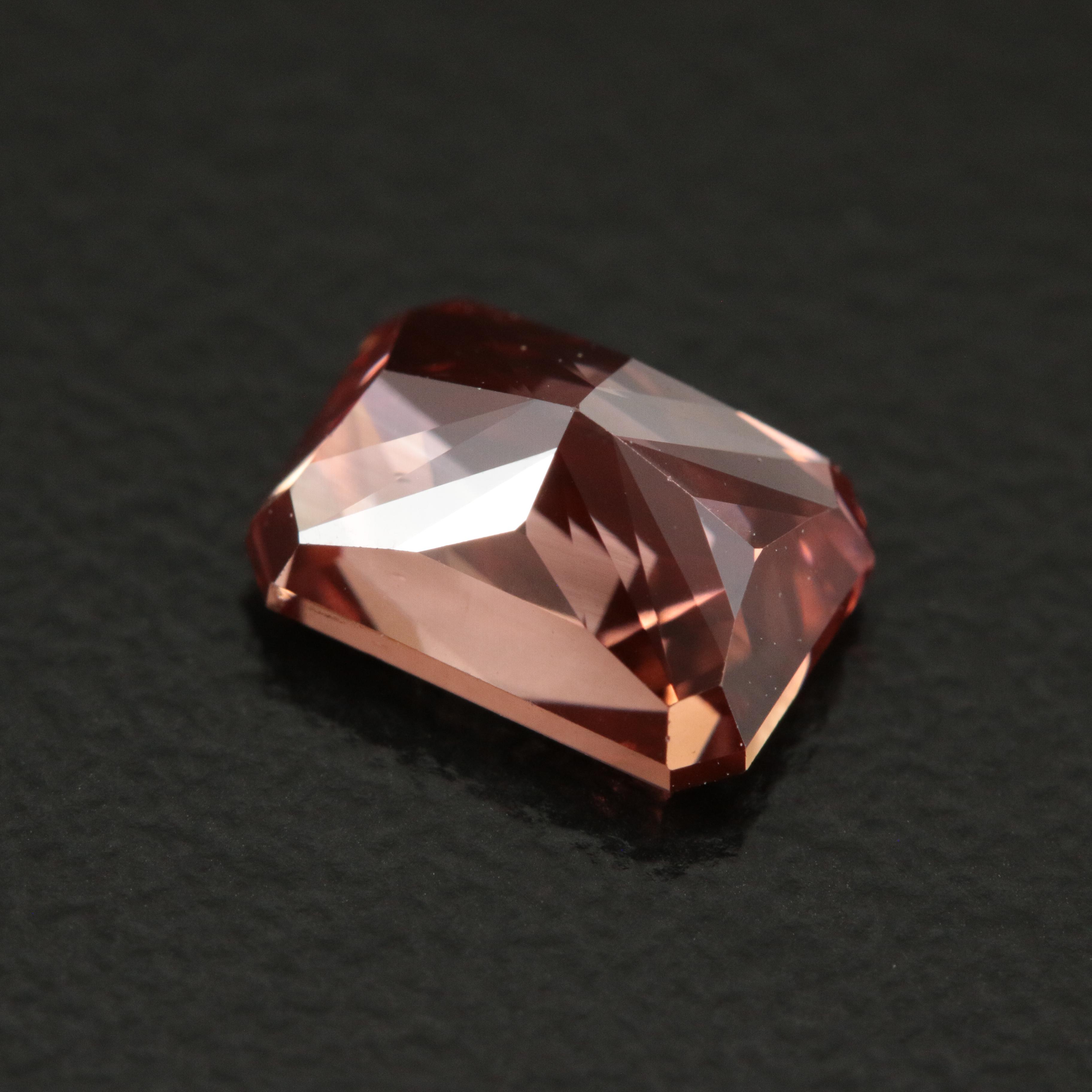 Loose 1.58 CT (Origin Undetermined) Fancy Dark Pink Diamond