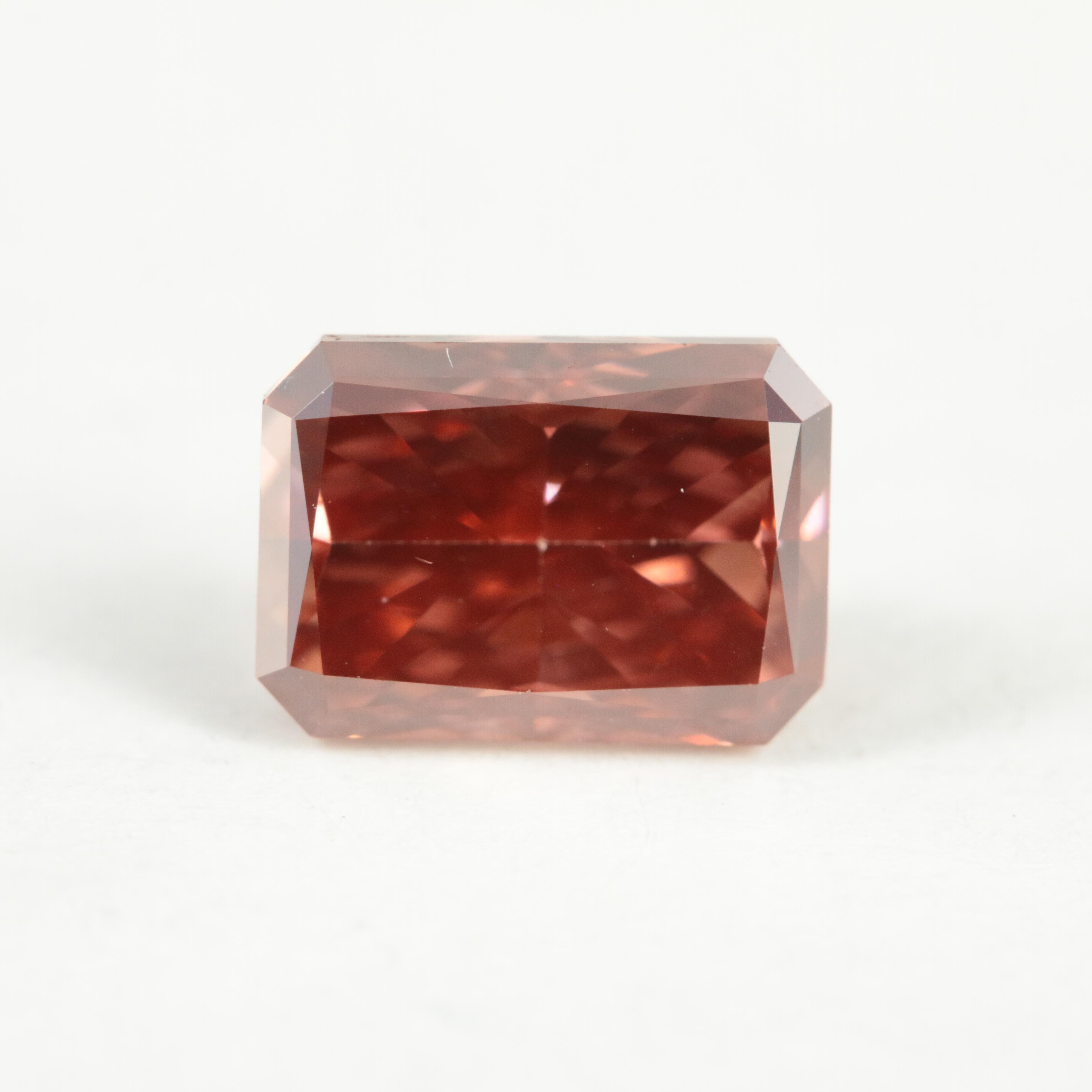 Loose 1.58 CT (Origin Undetermined) Fancy Dark Pink Diamond