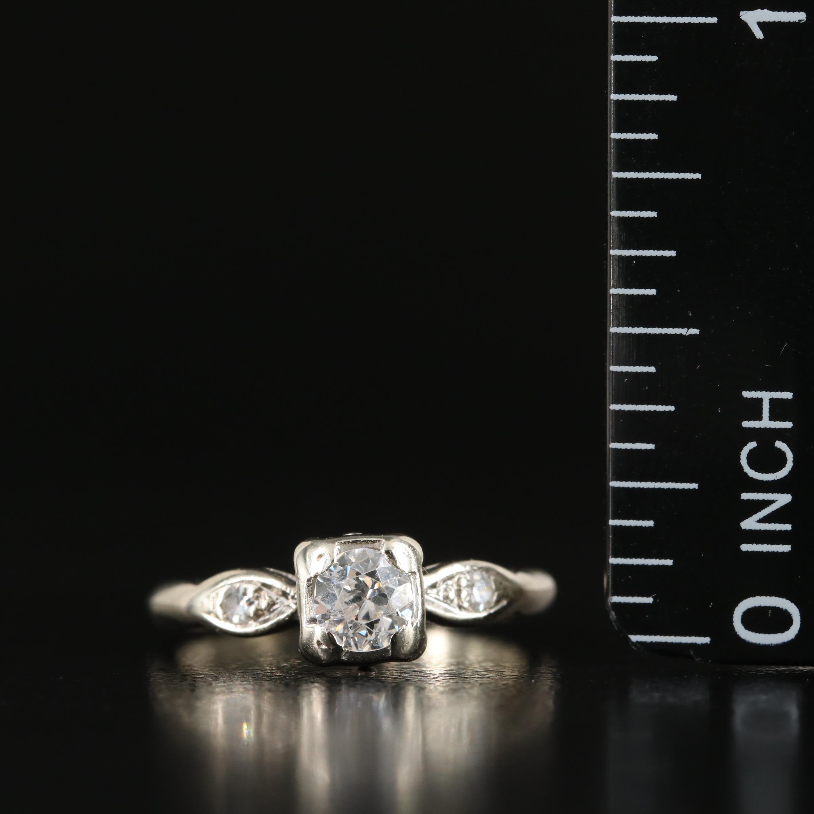Vintage 14K 0.26 CTW Diamond Ring