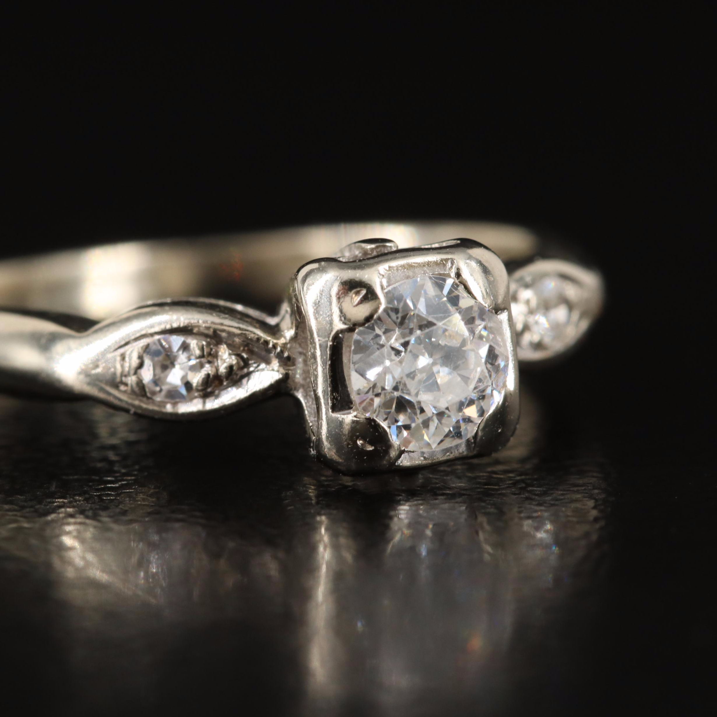 Vintage 14K 0.26 CTW Diamond Ring