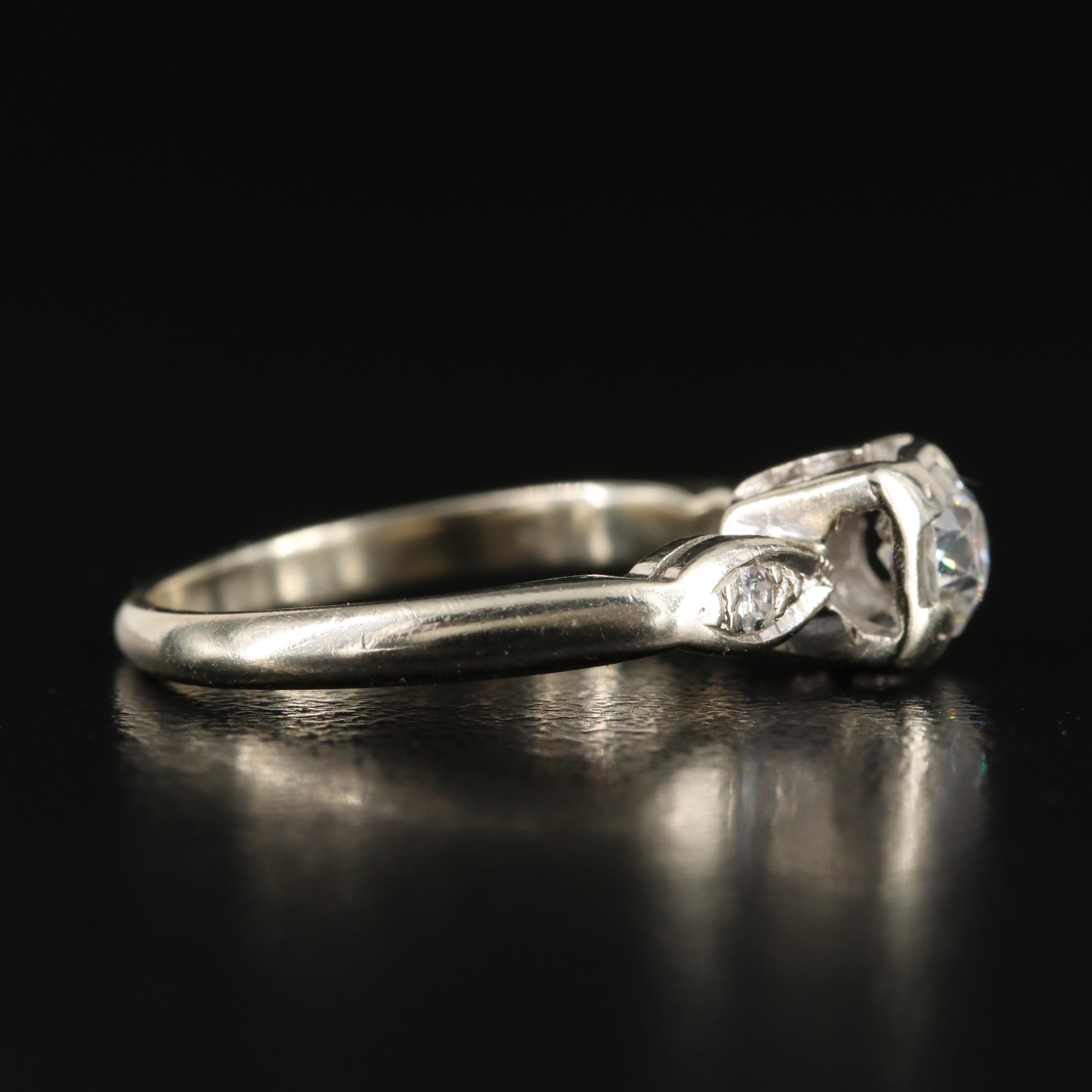 Vintage 14K 0.26 CTW Diamond Ring