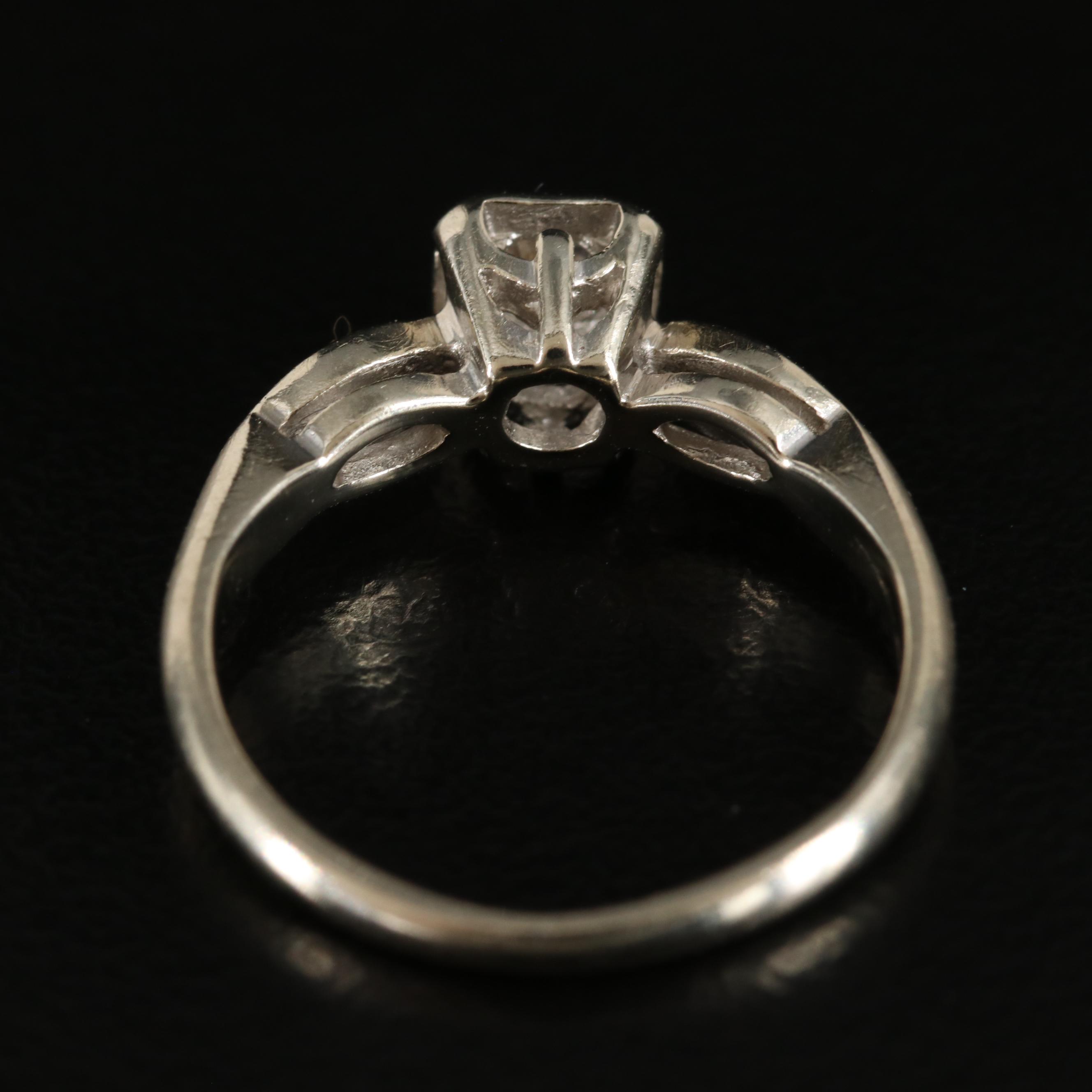Vintage 14K 0.26 CTW Diamond Ring