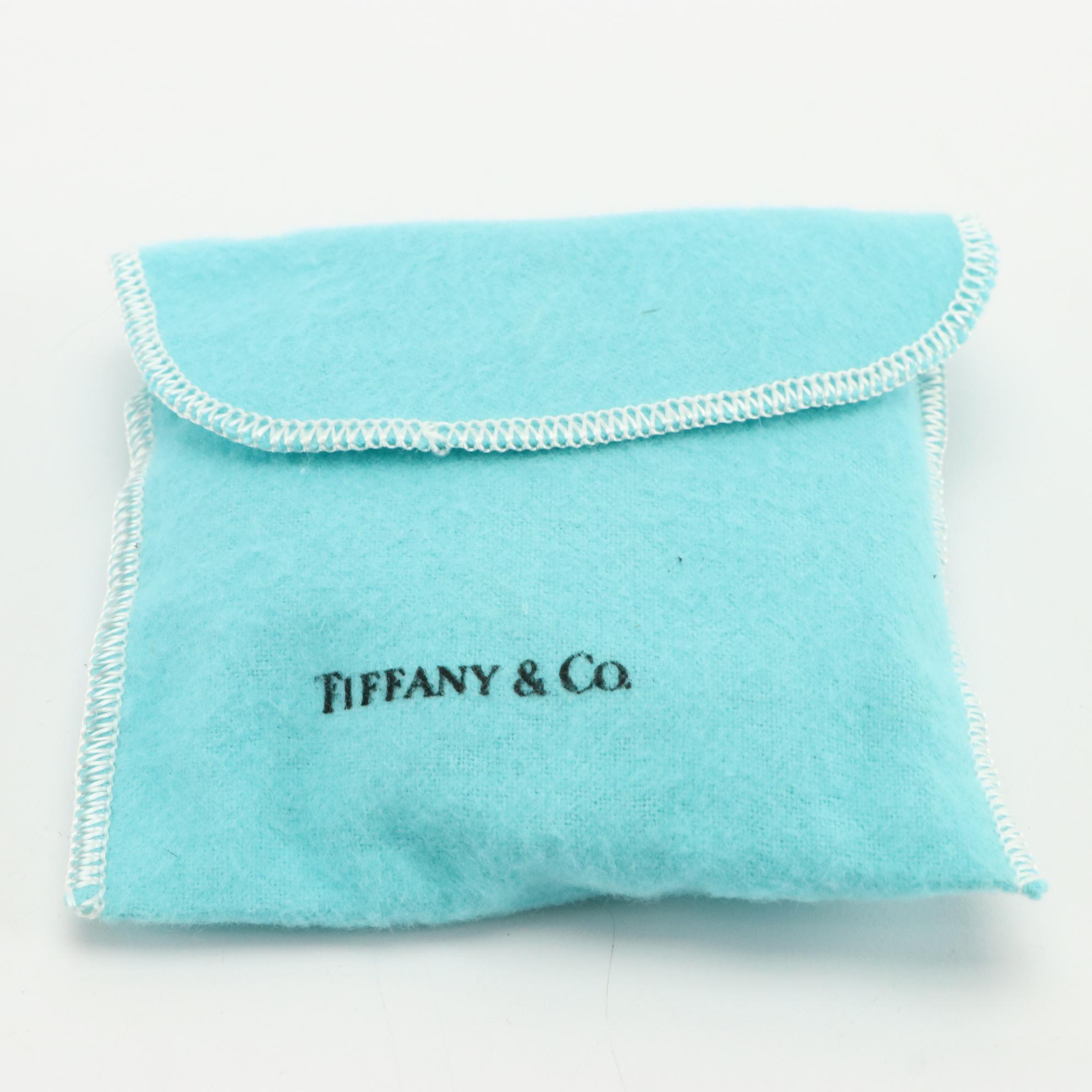 Tiffany & Co. Jewelry Box in Pewter with Blue Velvet Lining, Circa 1980s