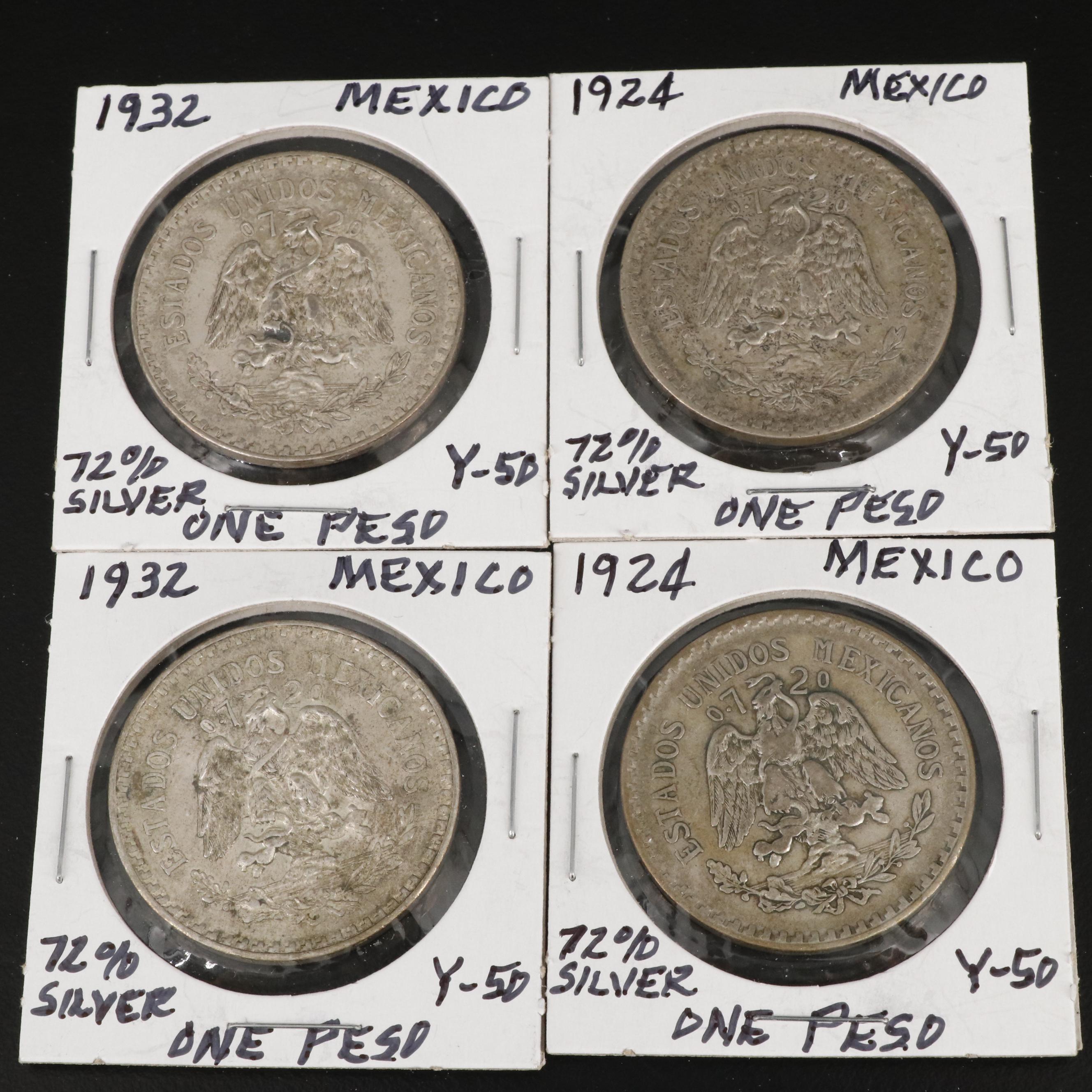Collection of Eighteen Mexican Silver Coins