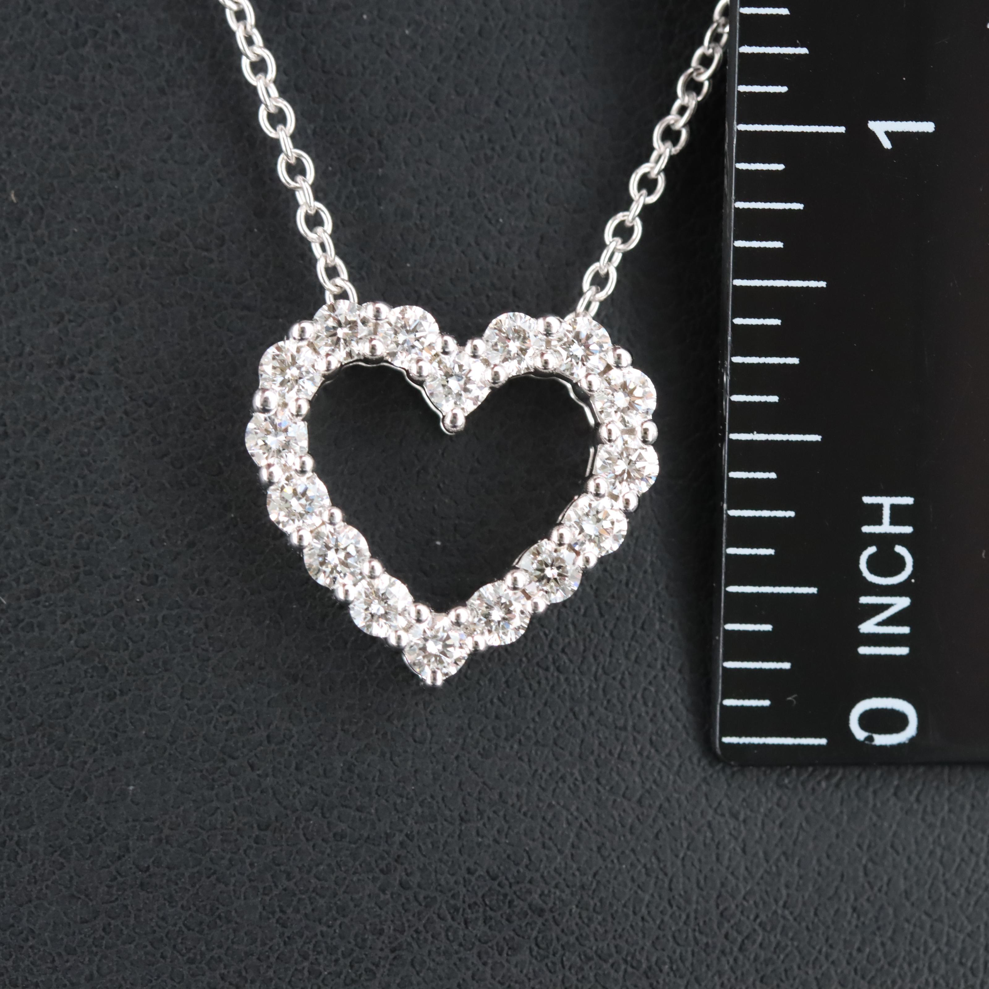 14K 1.04 CTW Lab Grown Diamond Heart Necklace