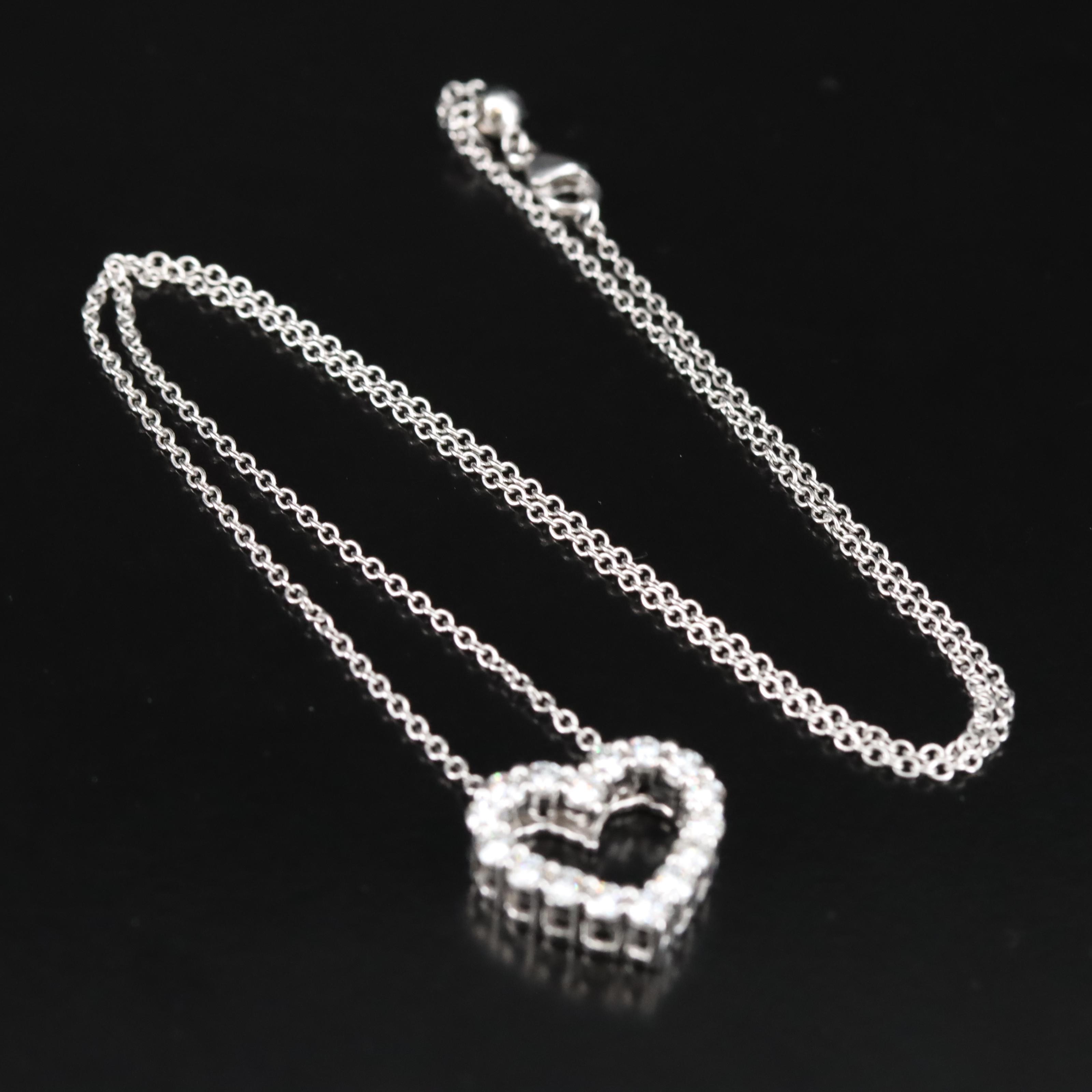 14K 1.04 CTW Lab Grown Diamond Heart Necklace