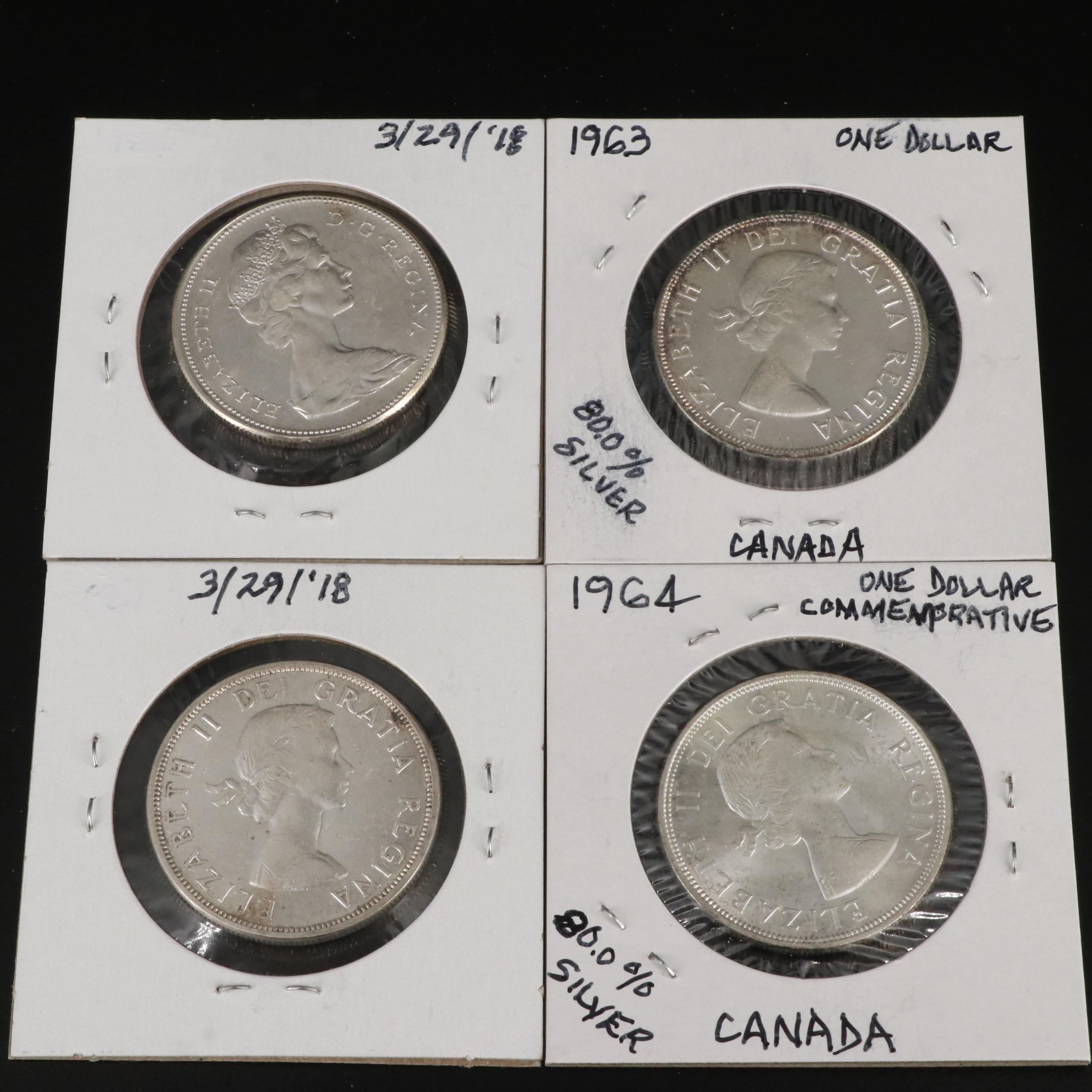 Collection of Eleven Silver Dollar Coins from Canada