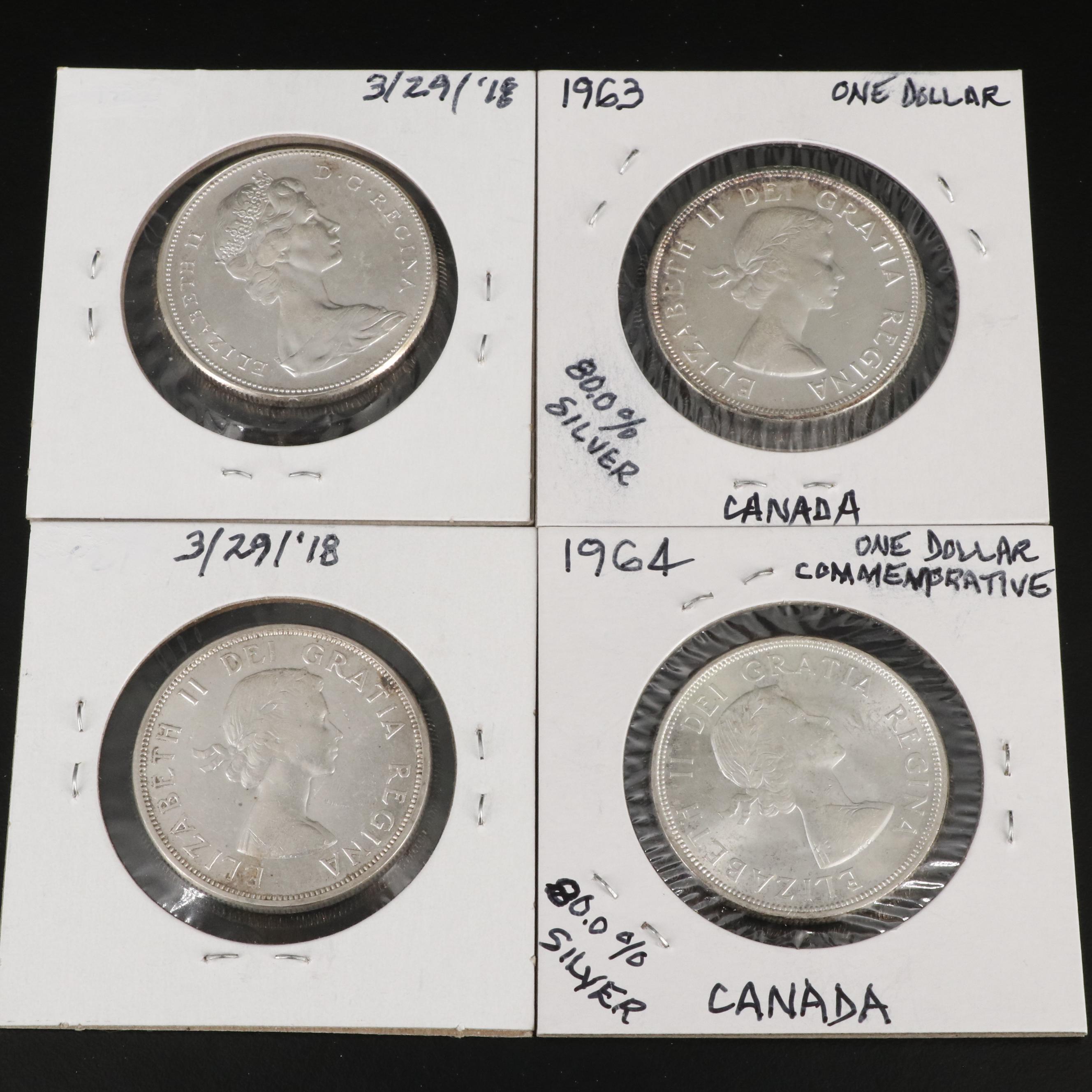 Collection of Eleven Silver Dollar Coins from Canada