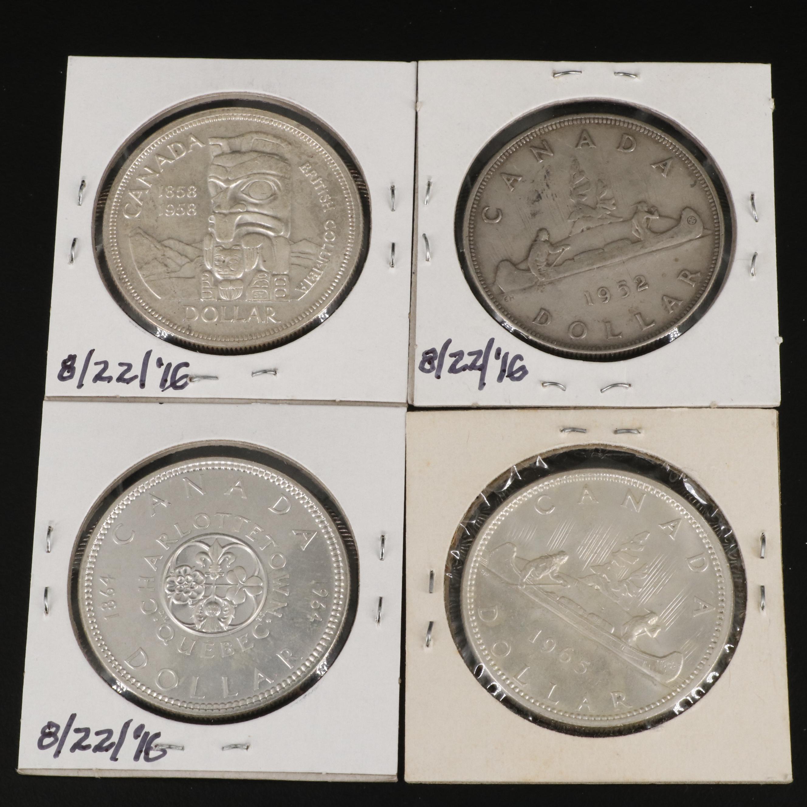Collection of Eleven Silver Dollar Coins from Canada