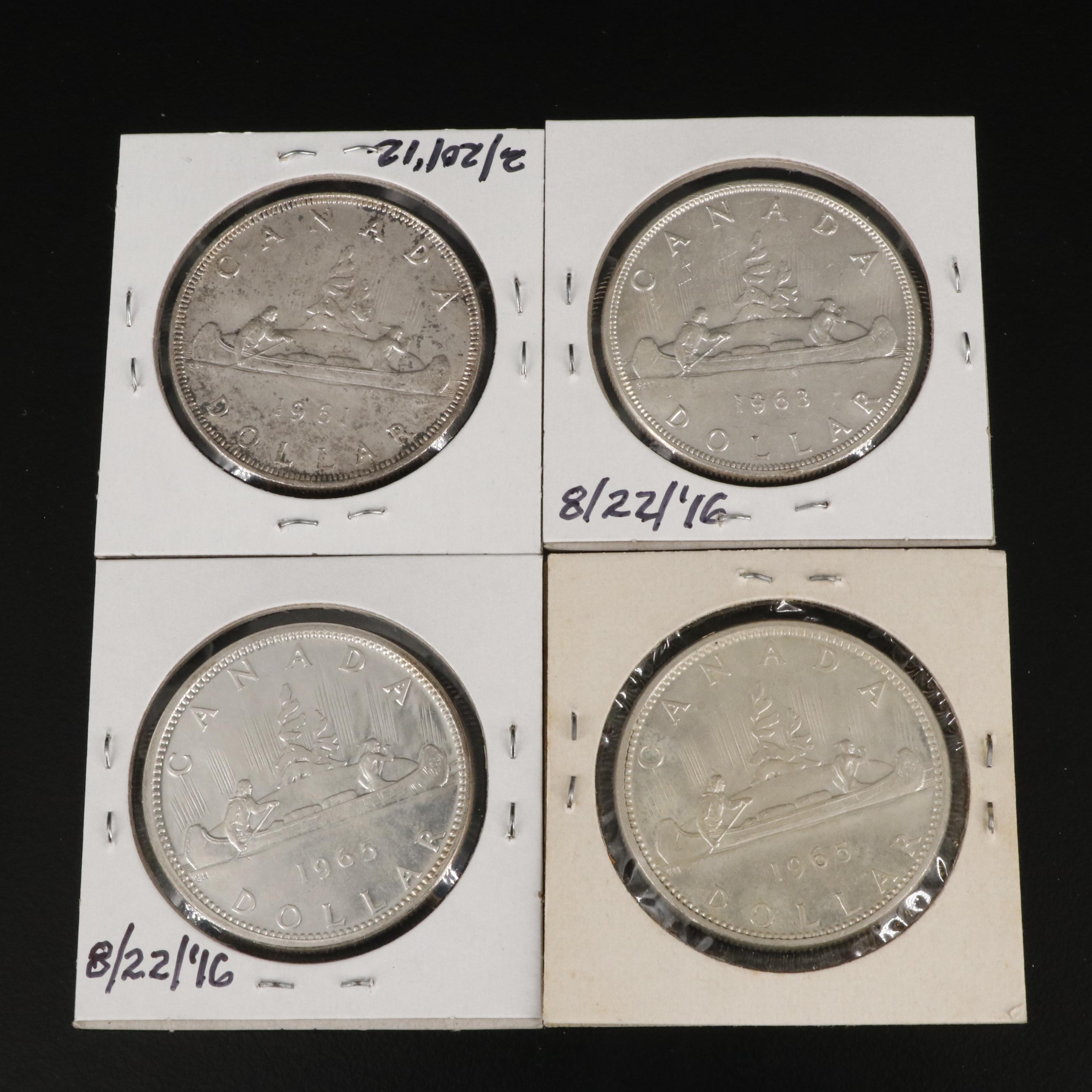 Collection of Eleven Silver Dollar Coins from Canada