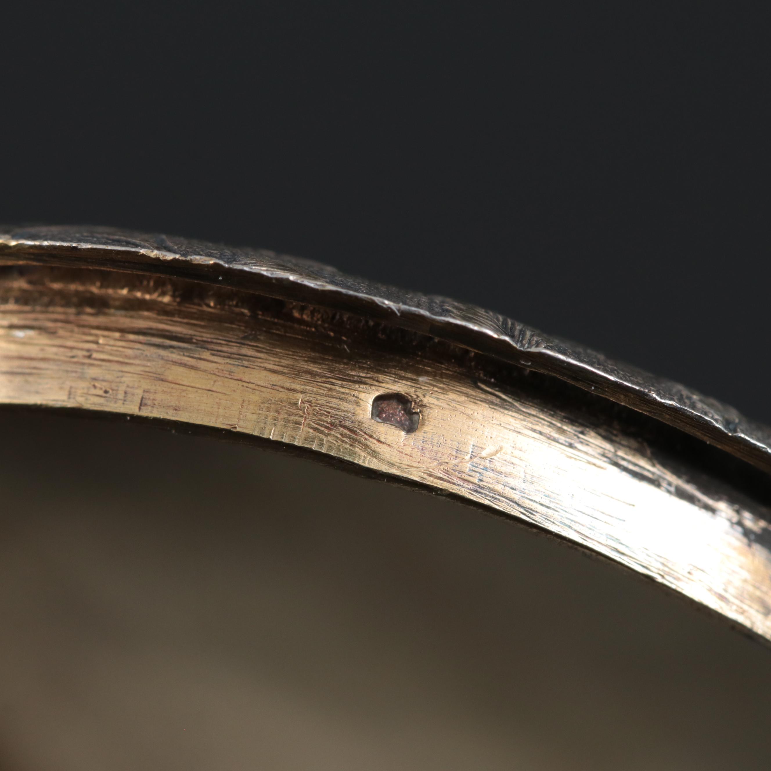 French Gilt over 800 Silver Engraved Box